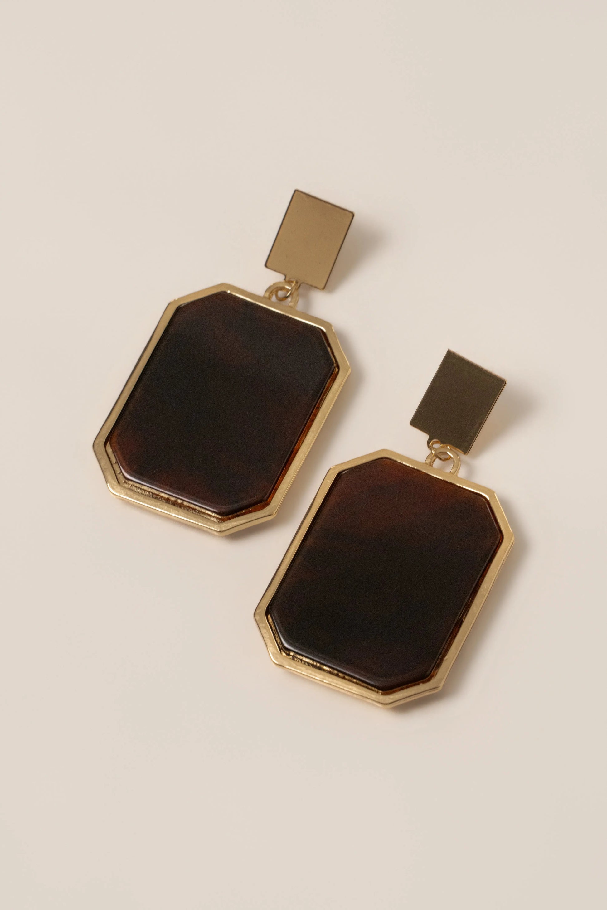 Brown Evette Dangle Earrings JLUXLABEL
