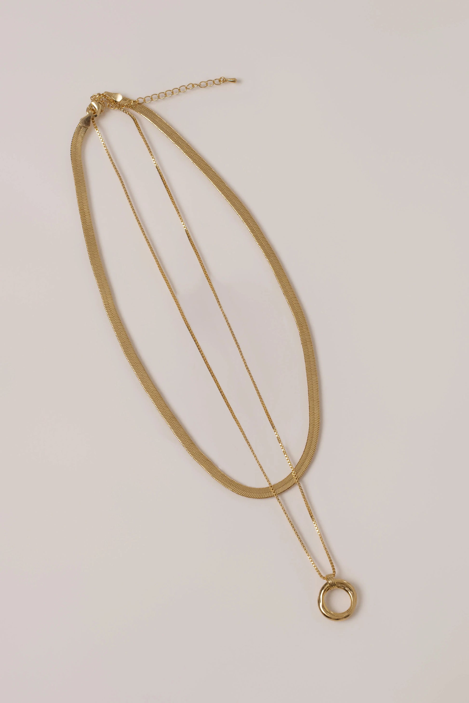 Gold Rue Layered Necklace JLUXLABEL