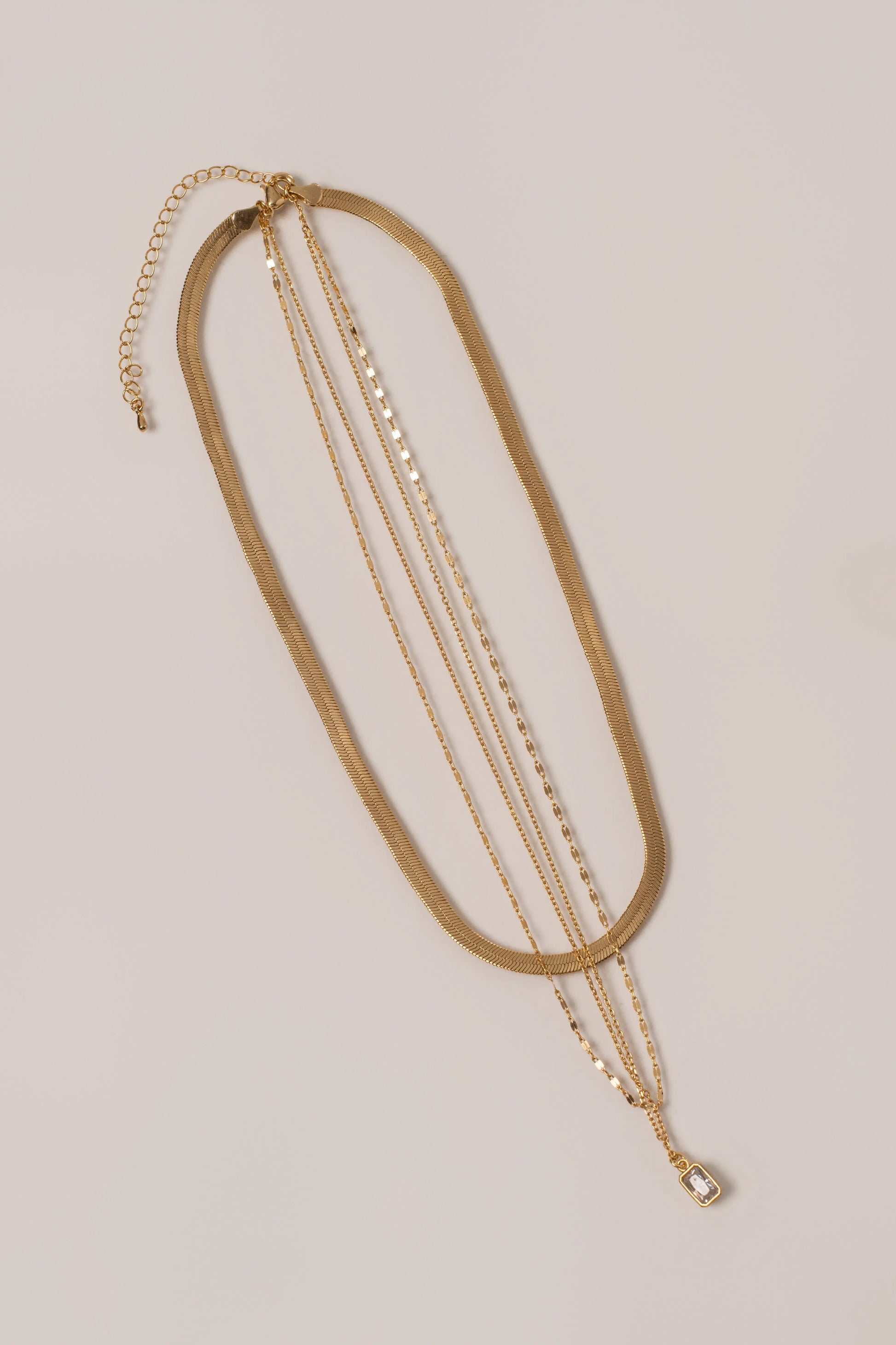 Gold Rio Layered Necklace JLUXLABEL