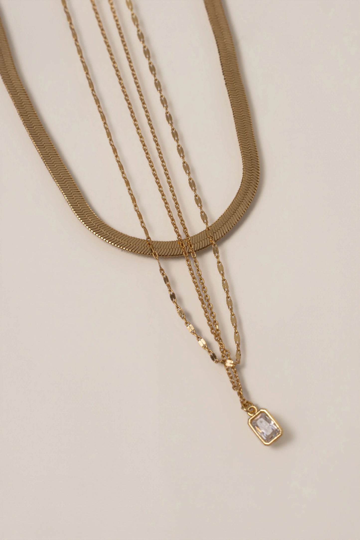 Gold Rio Layered Necklace JLUXLABEL