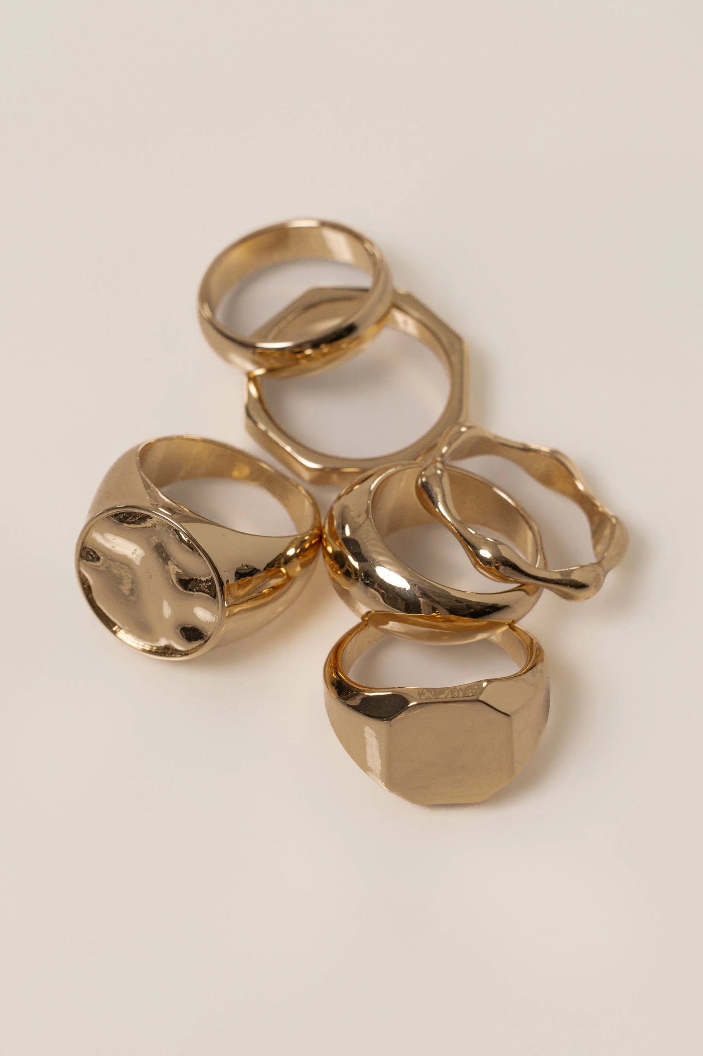 Gold  Alba 6 Ring Set JLUXLABEL