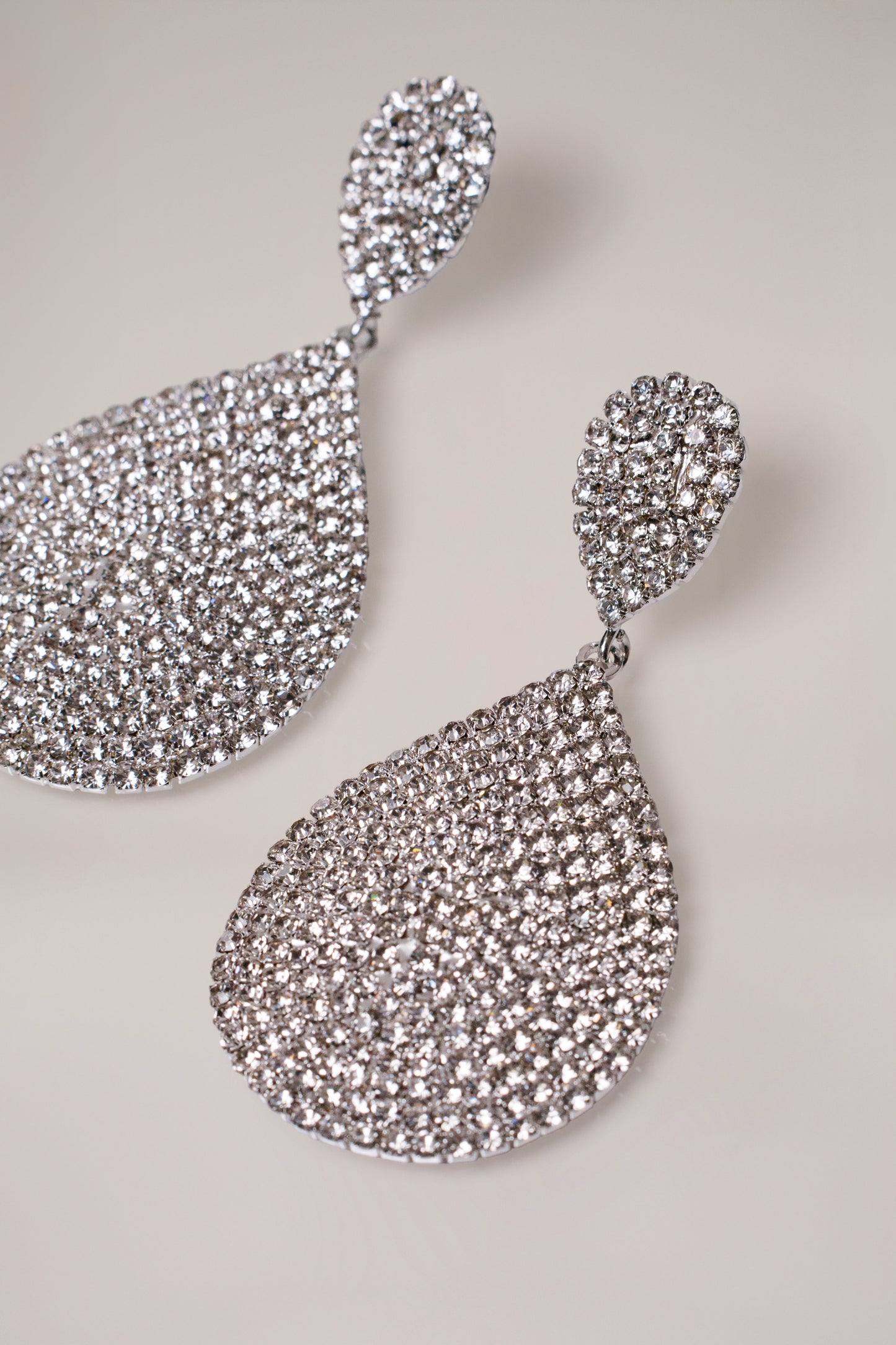 Silver Alexis Paved Dangle Earrings