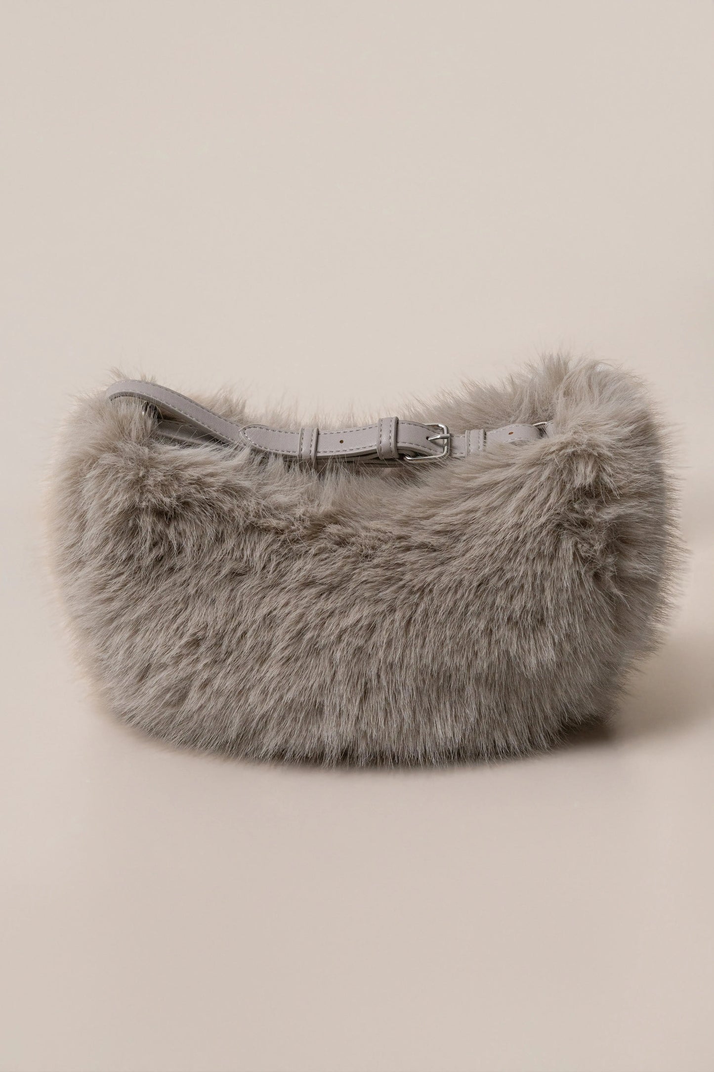 Taupe Soft Season Faux Fur Bag JLUXLABEL