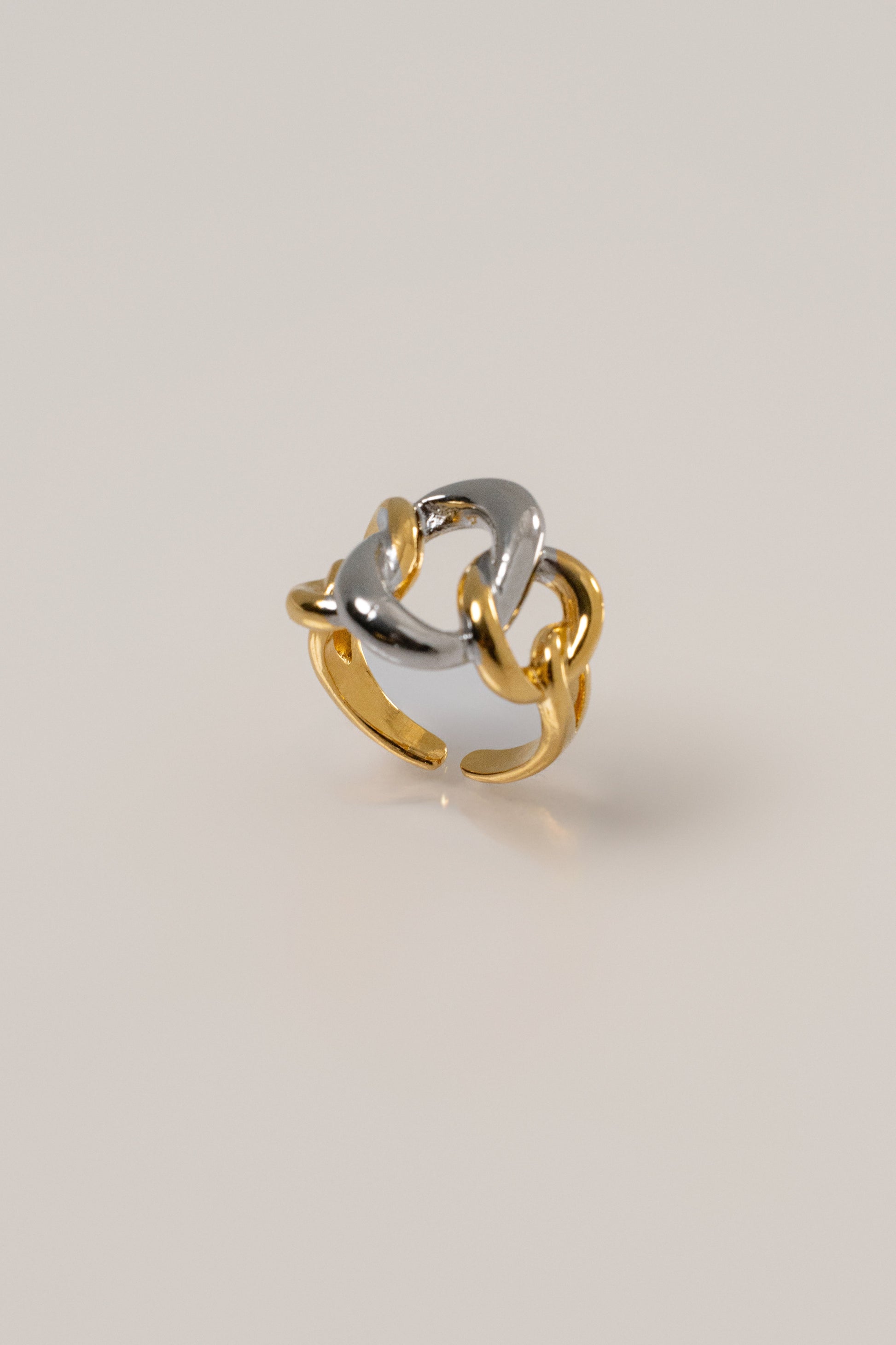 Silver/Gold Jae Open Band Ring JLUXLABEL