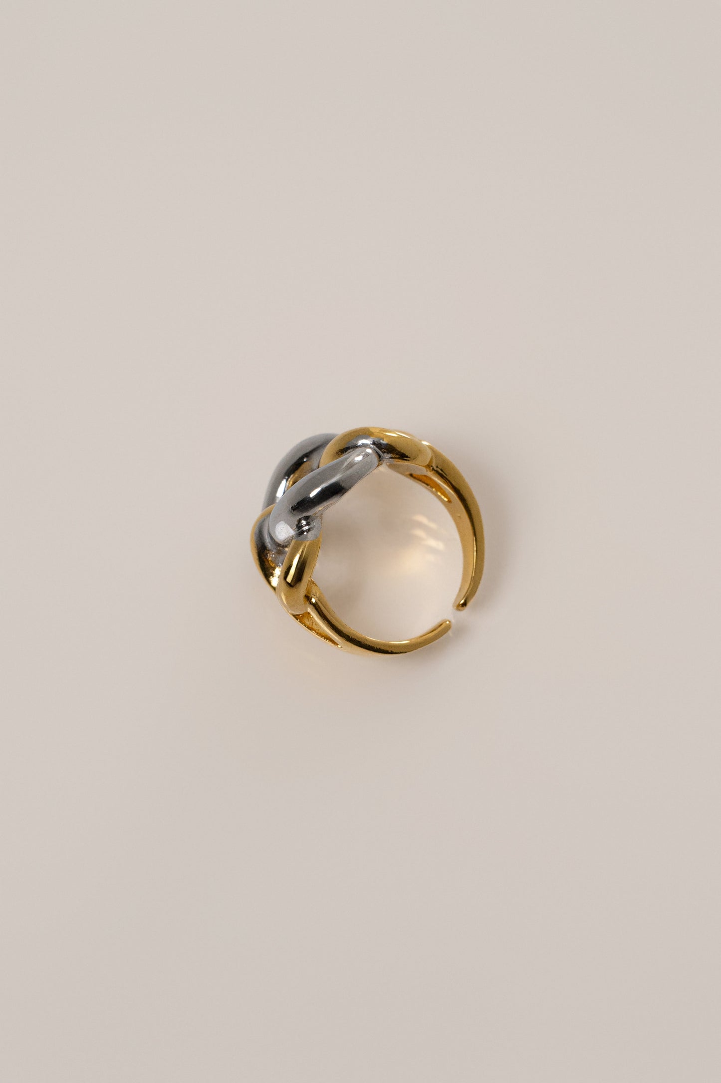 Silver/Gold Jae Open Band Ring JLUXLABEL