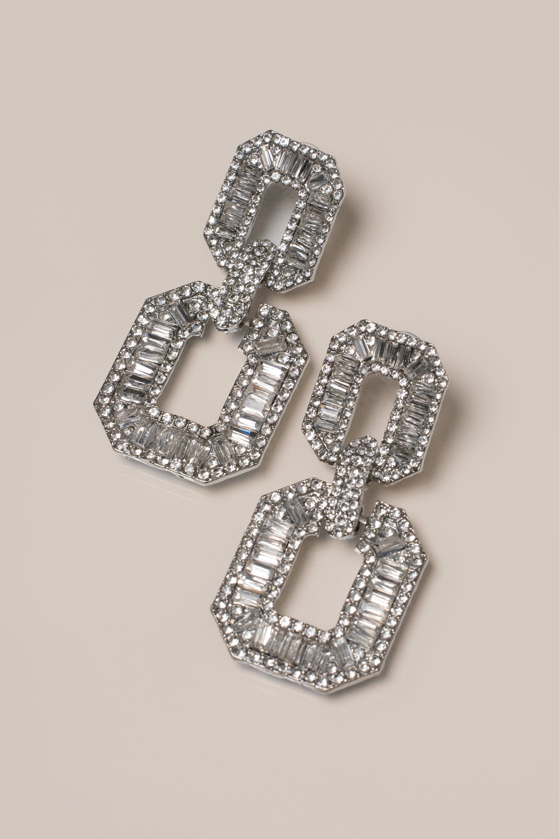 Silver Gleam Connection Earrings JLUXLABEL