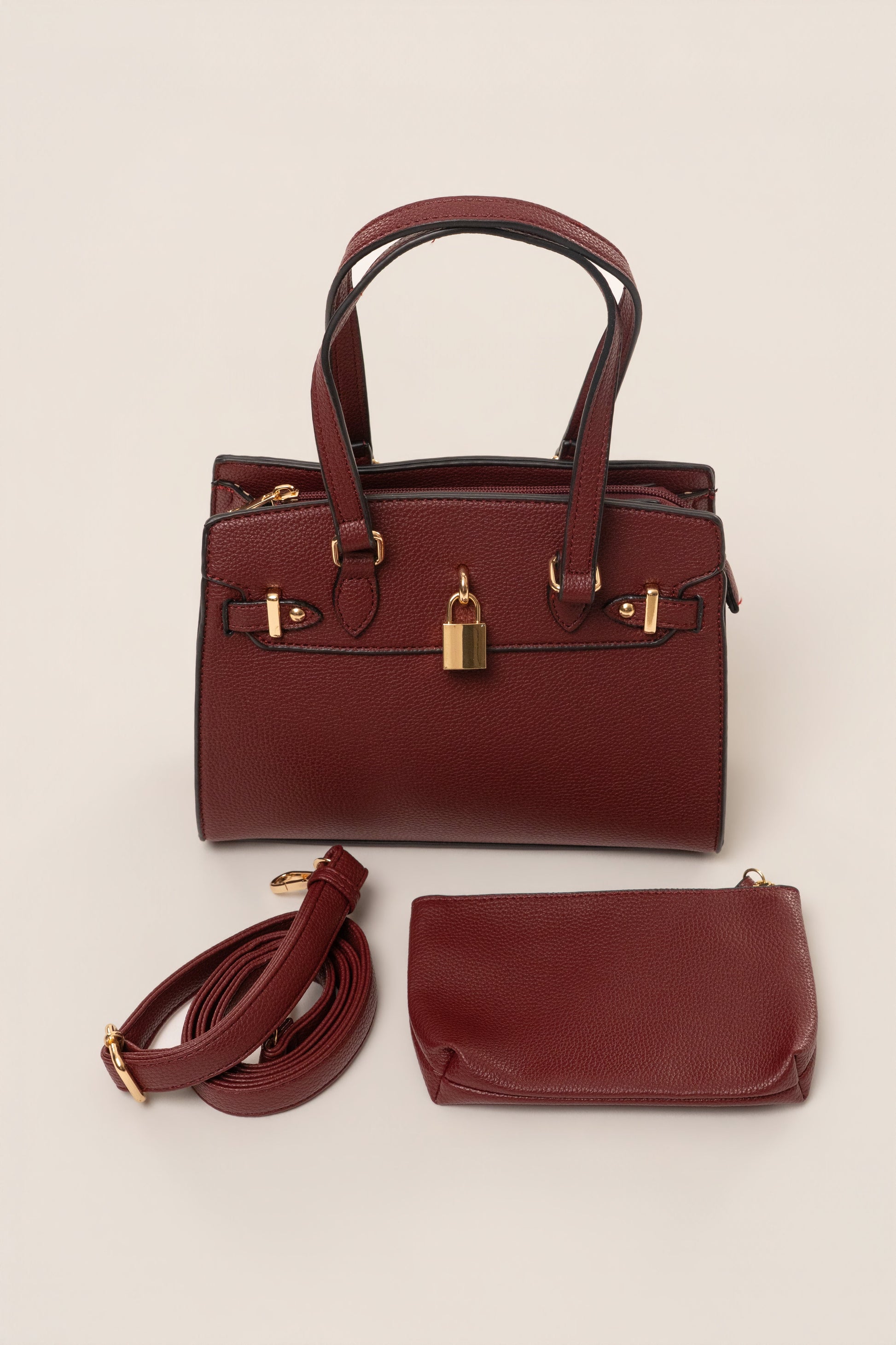 Burgundy Alva Handbag JLUXLABEL