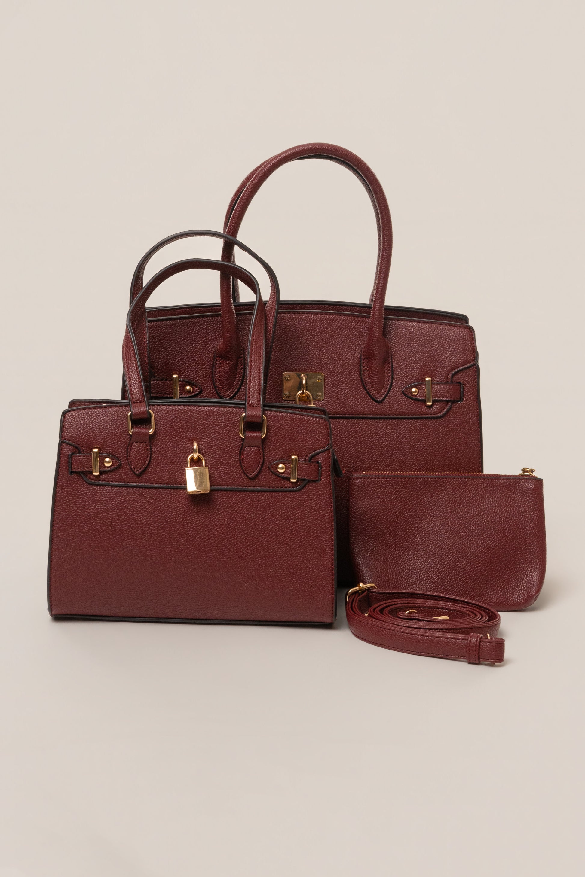 Burgundy Alva Handbag JLUXLABEL