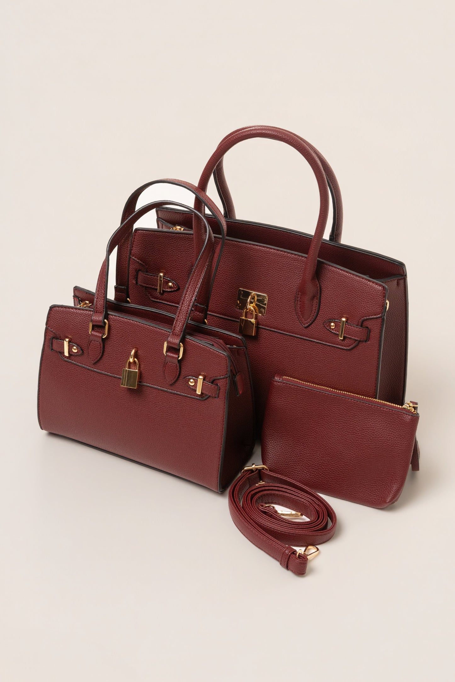 Burgundy Alva Handbag JLUXLABEL