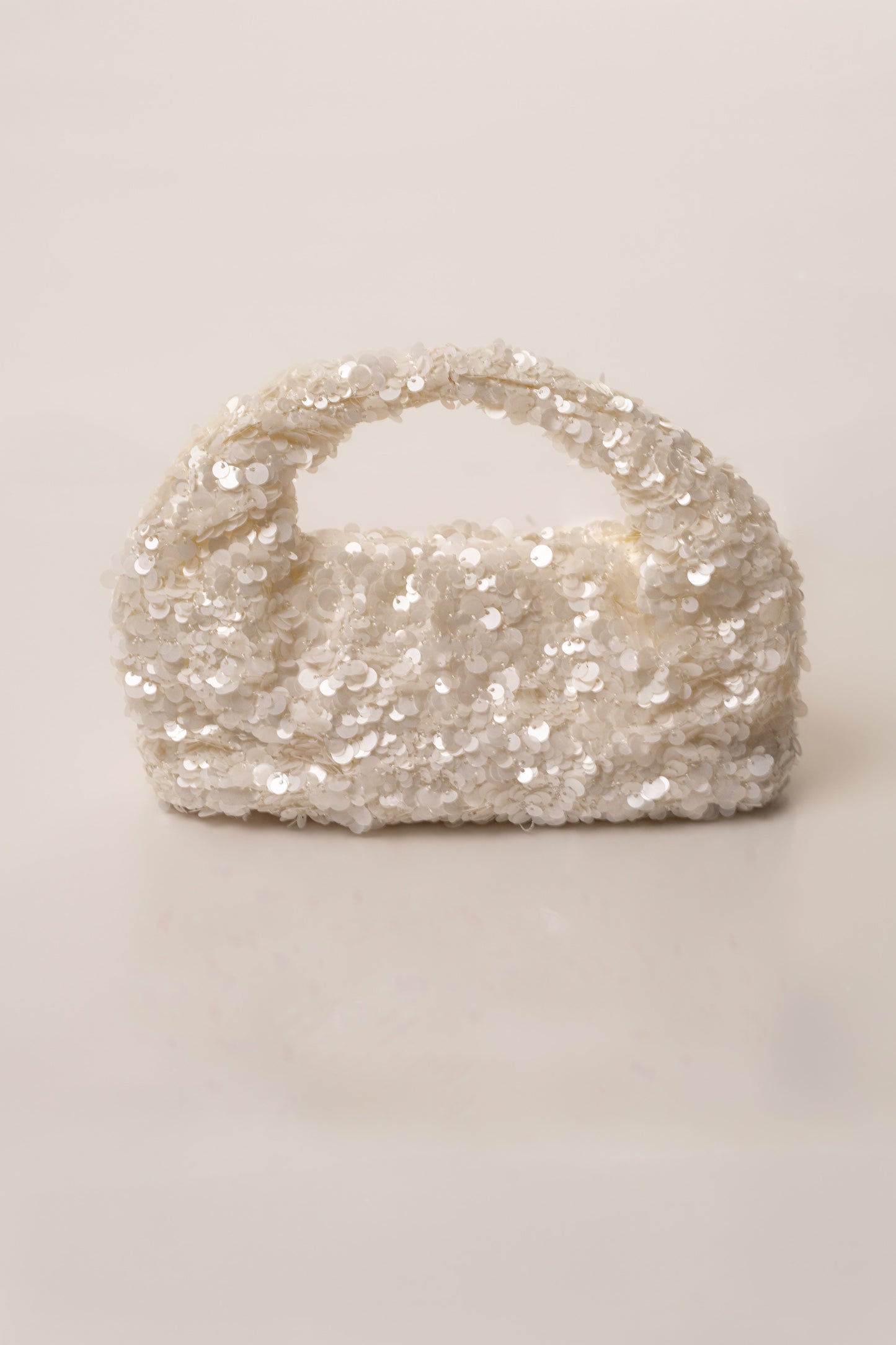 White Main Event Sequin Handbag JLUXLABEL