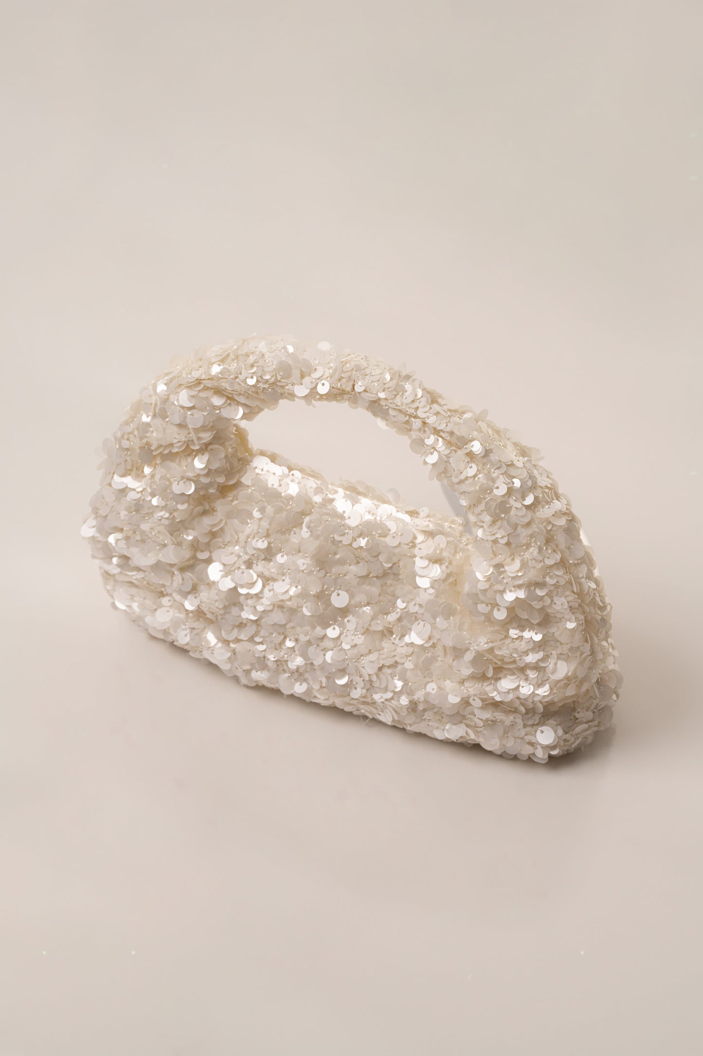 White Main Event Sequin Handbag JLUXLABEL