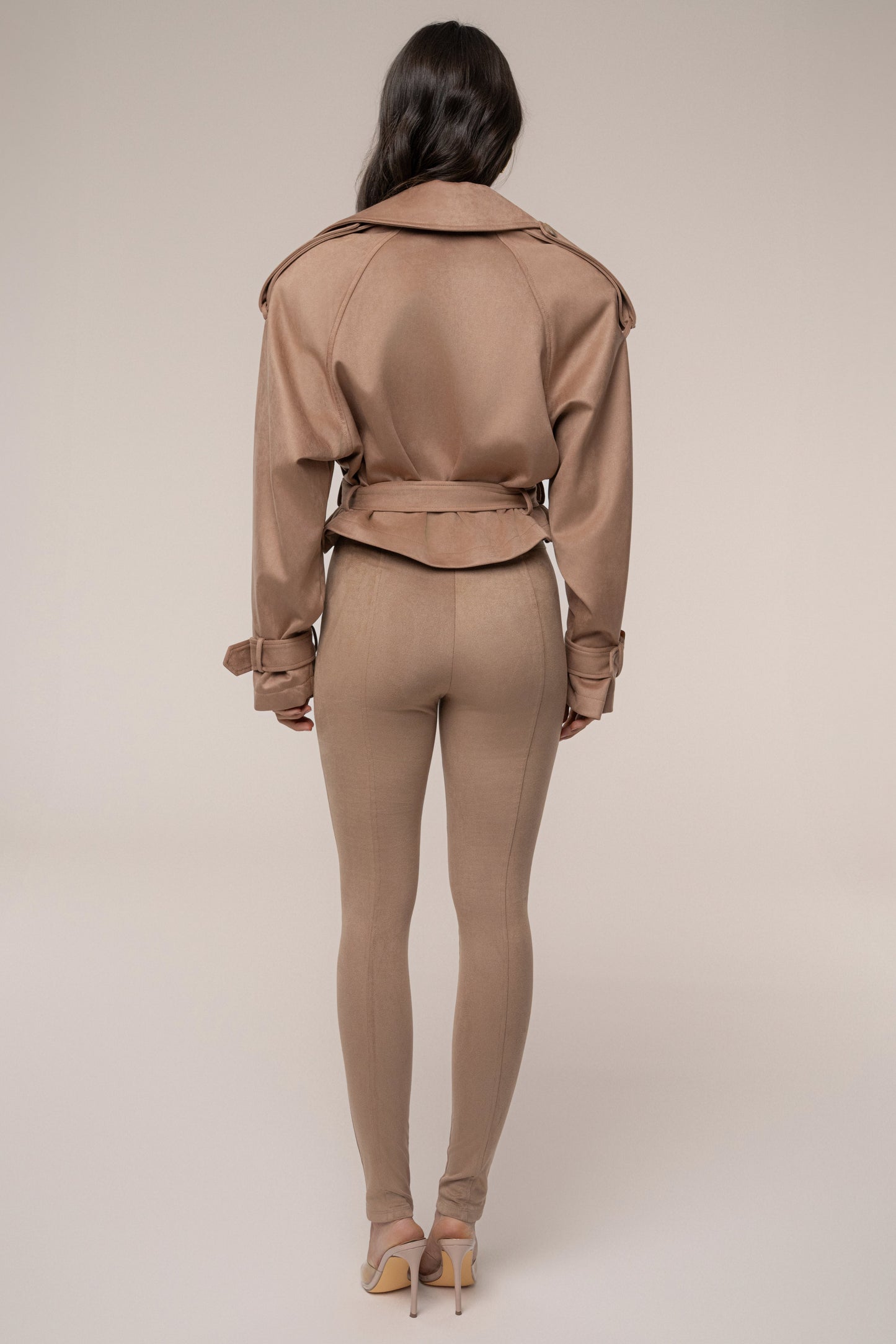 Tan Latte Cropped Jacket