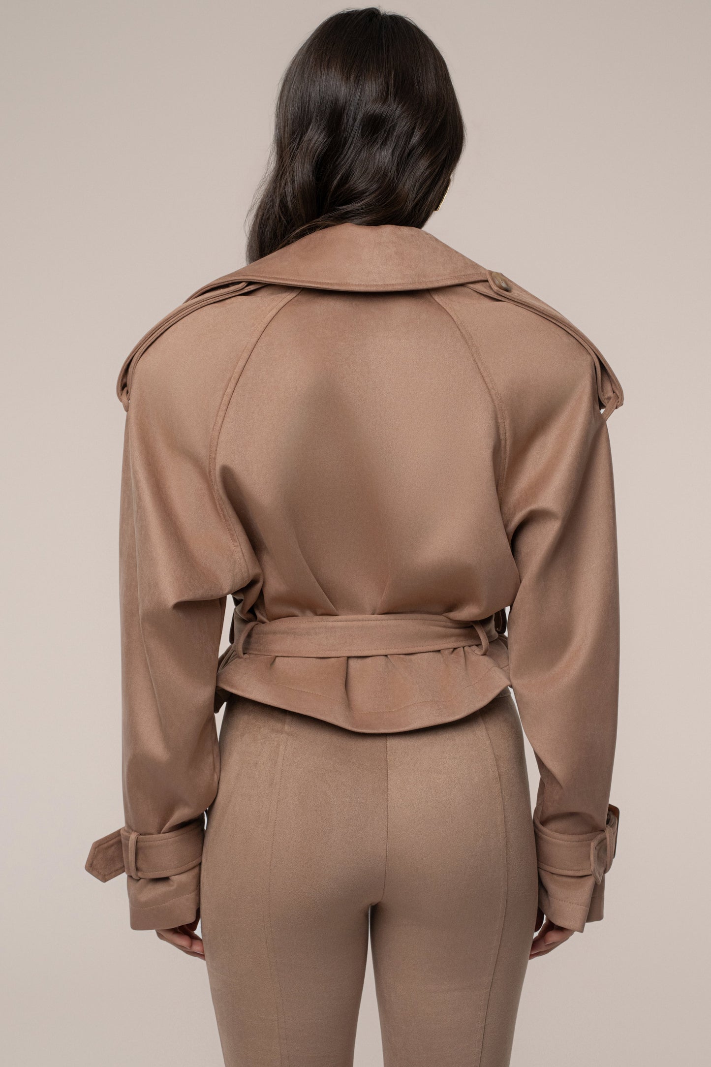 Tan Latte Cropped Jacket