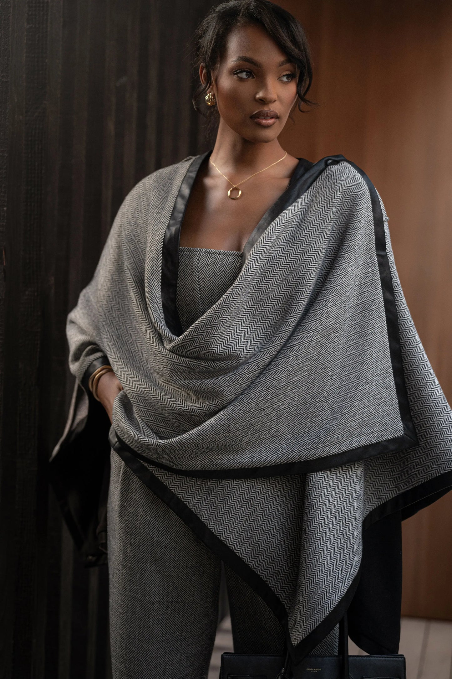 Herringbone Reversible Shawl JLUXLABEL