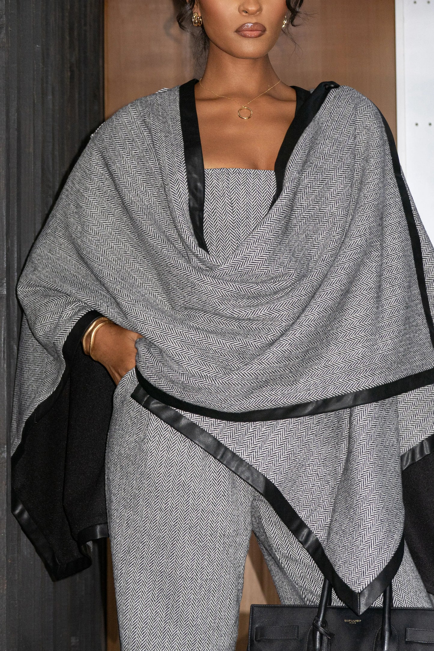 Herringbone Reversible Shawl JLUXLABEL