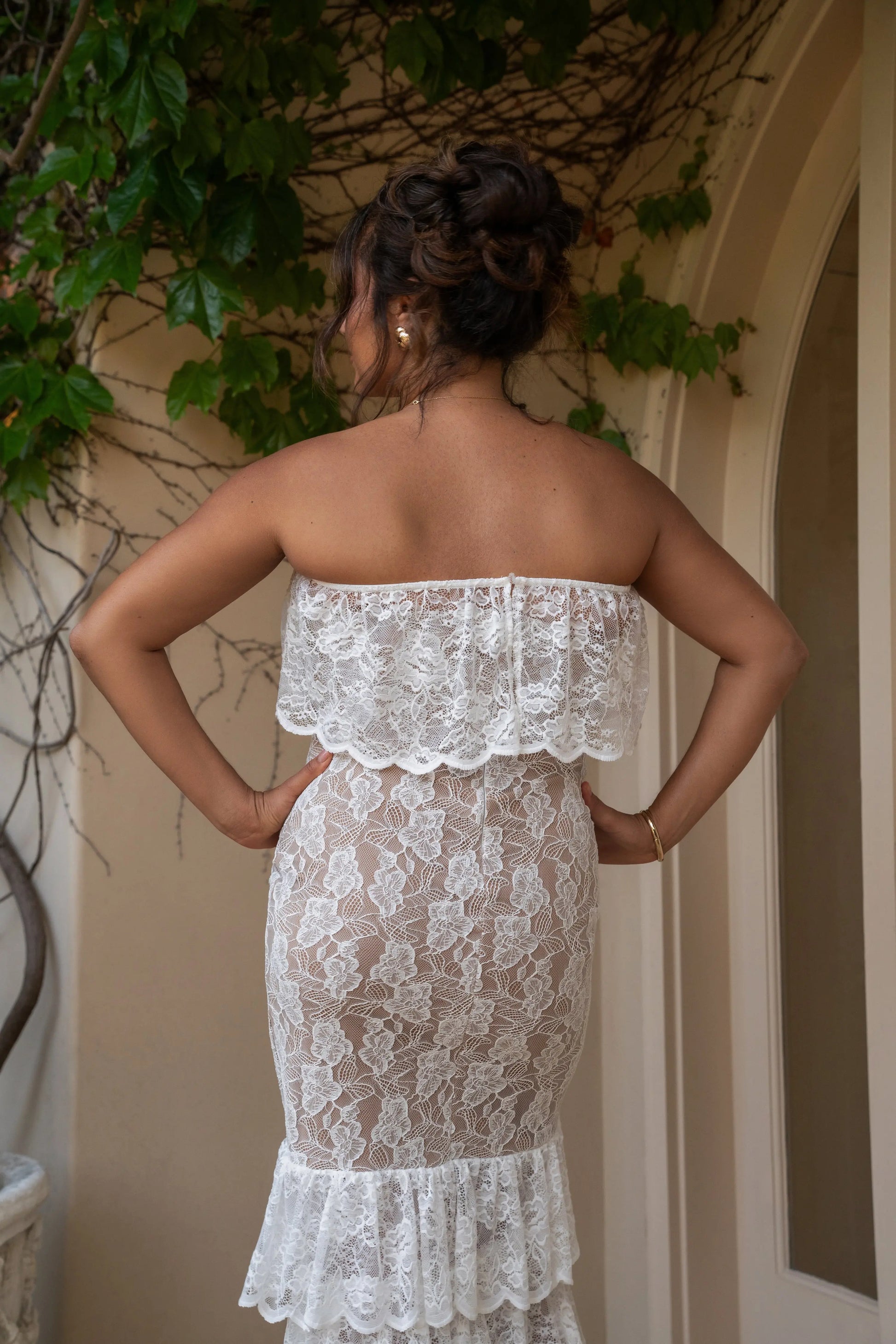 Ivory Fairytale Ending Lace Maxi Dress JLUXLABEL