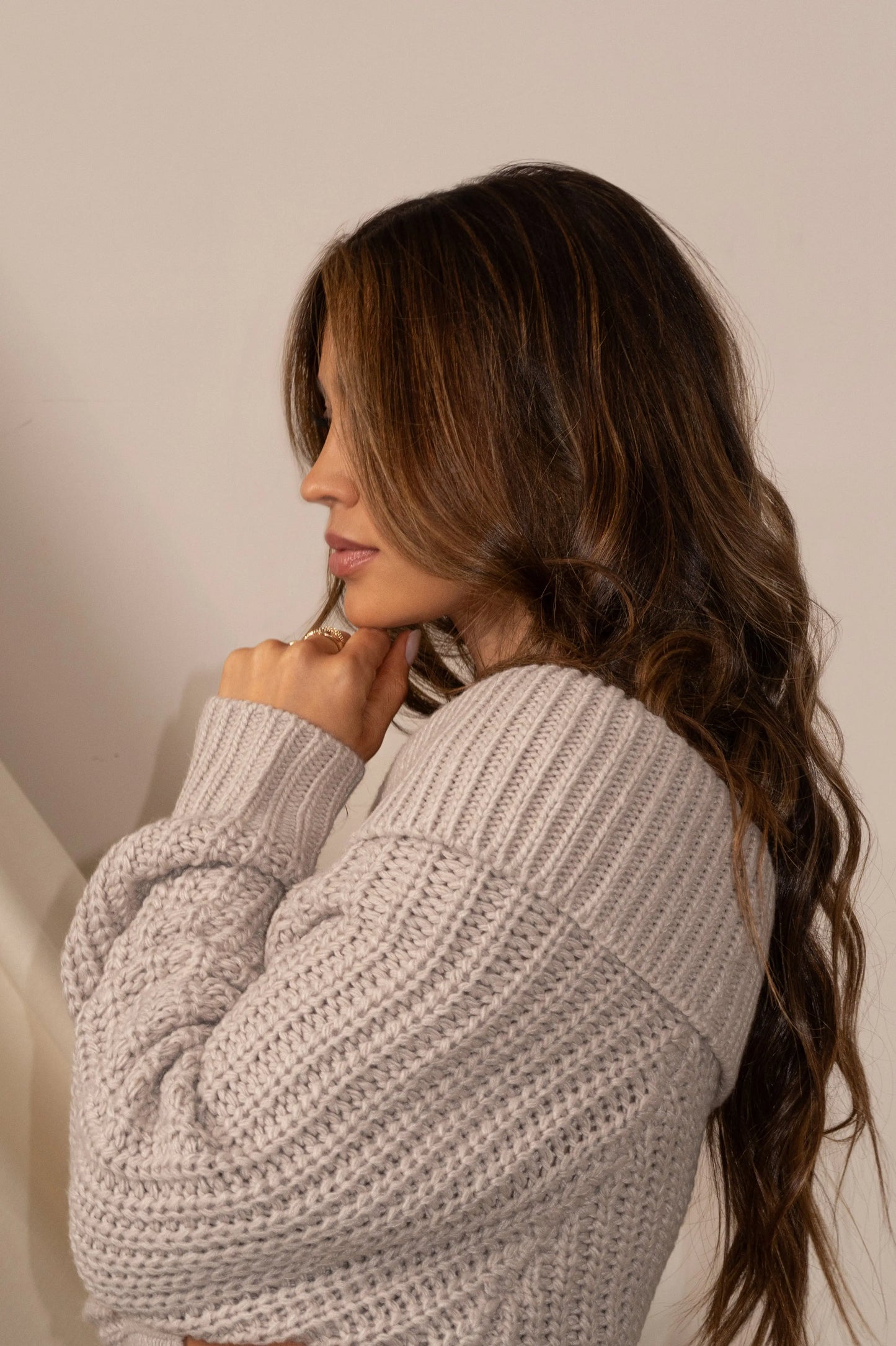 Stone Monette Cable Knit Dress JLUXLABEL