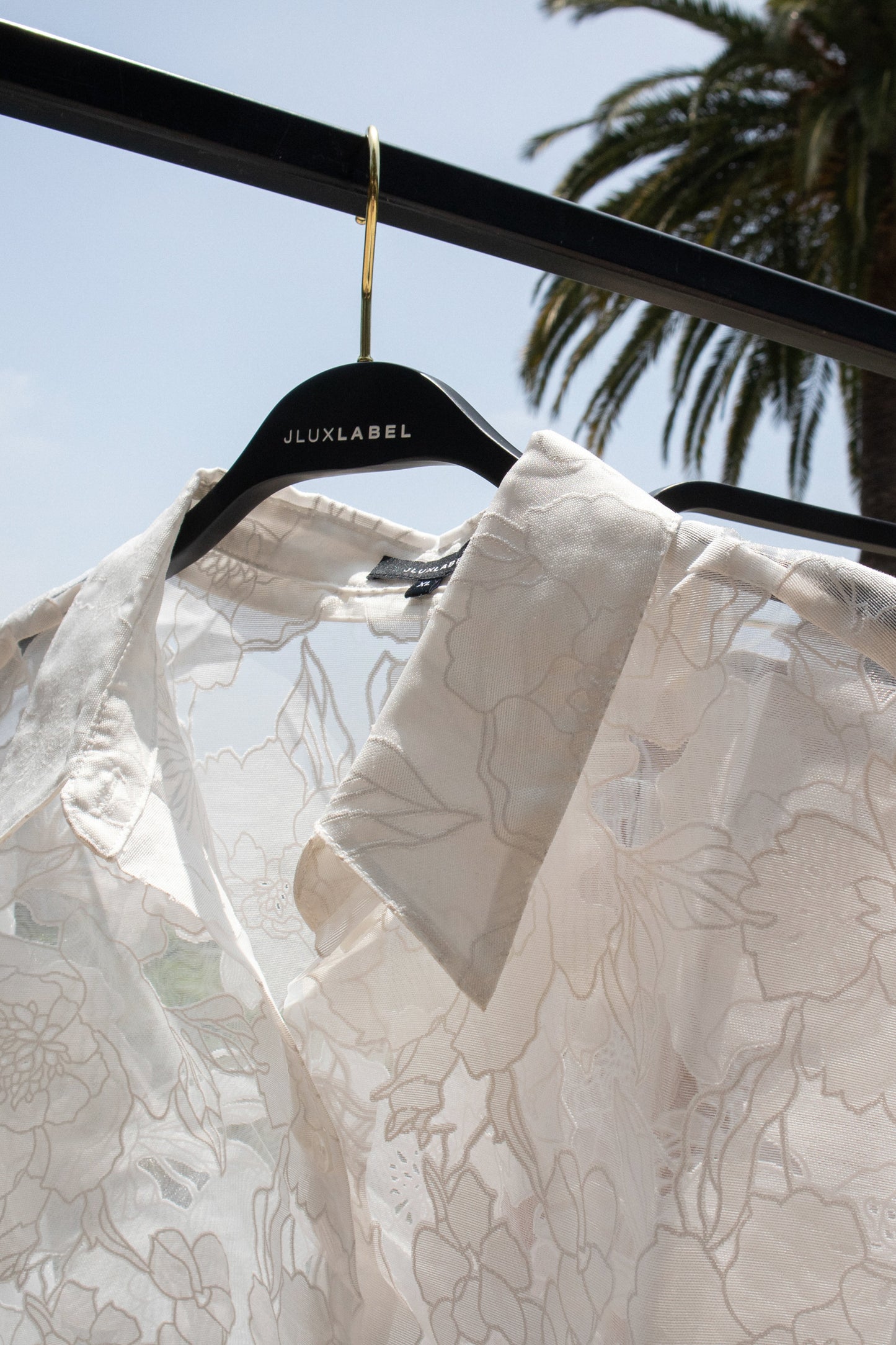 Ivory Organza Floral Blouse