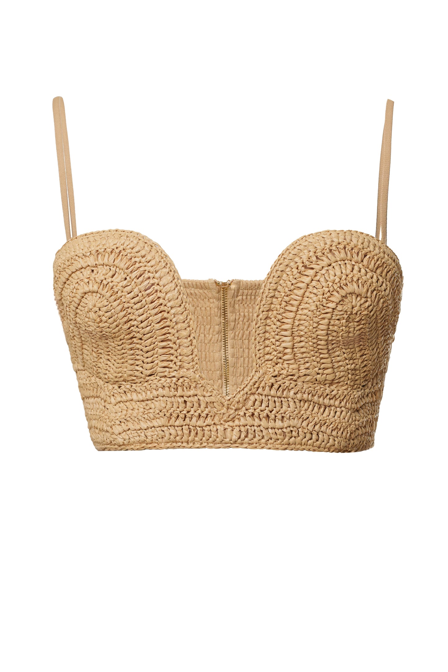 PRE-ORDER Beige Sail Away Texture Bustier JLUXLABEL