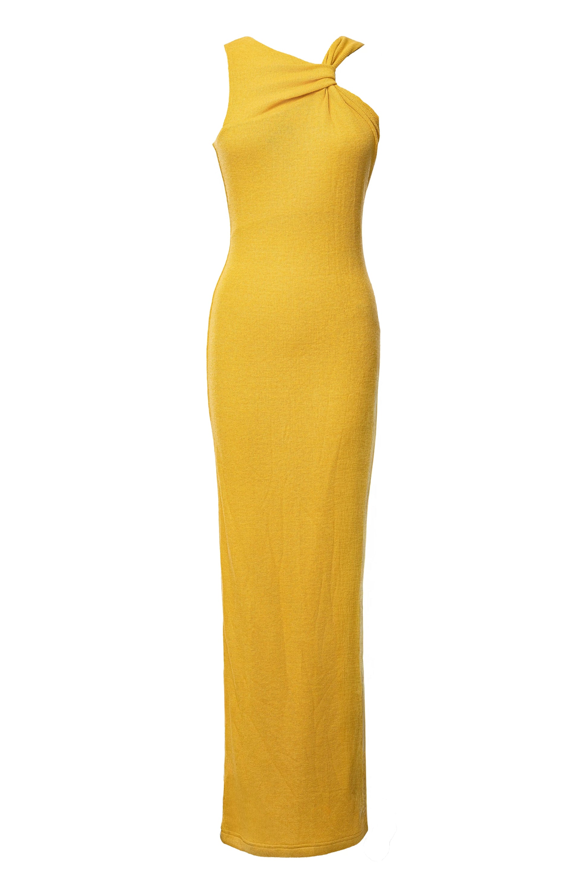 Yellow Alessia Knit Maxi Dress JLUXLABEL