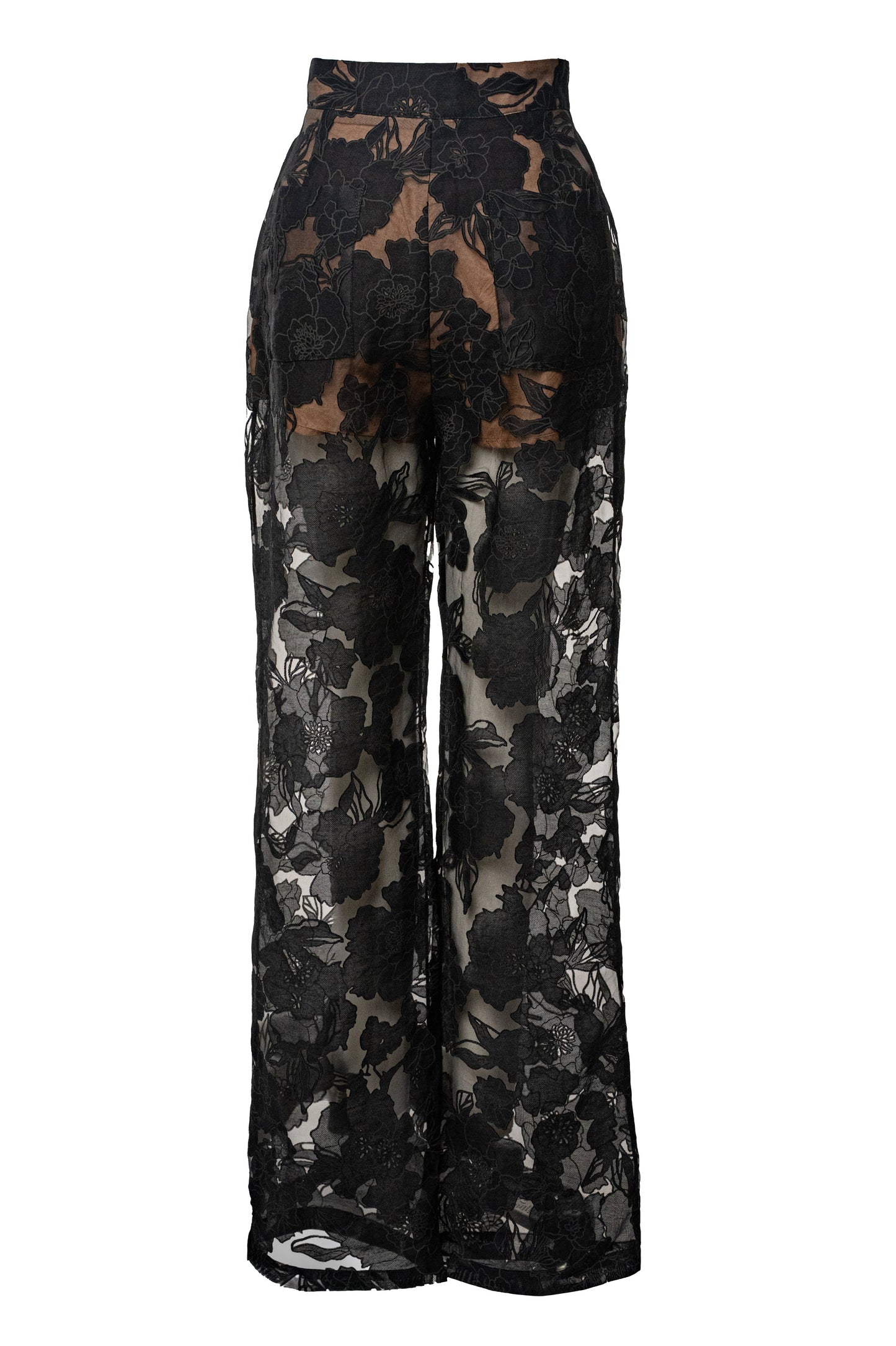 PRE-ORDER Black Organza Floral Pant JLUXLABEL