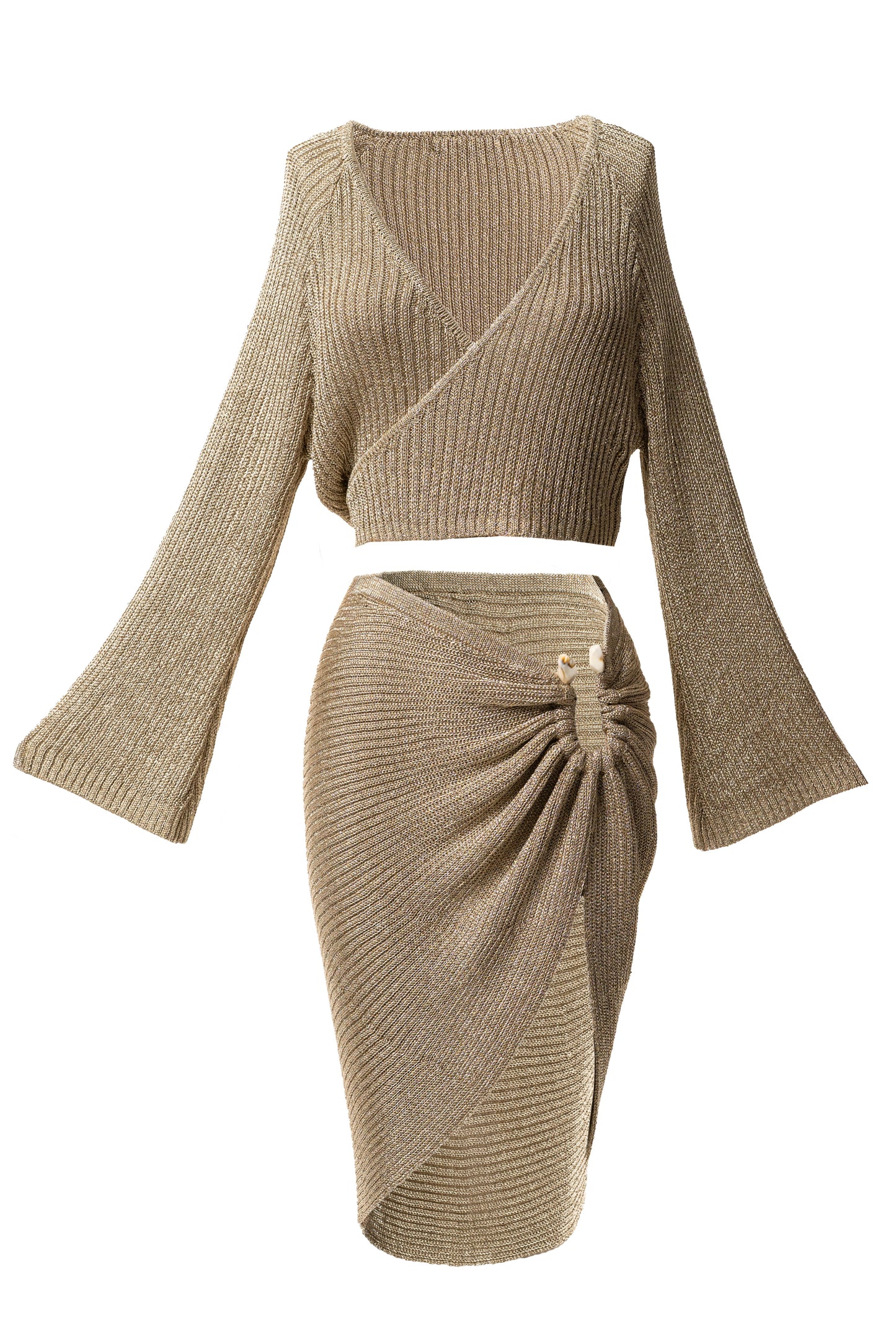 Gold Luminous Metallic Tie top
