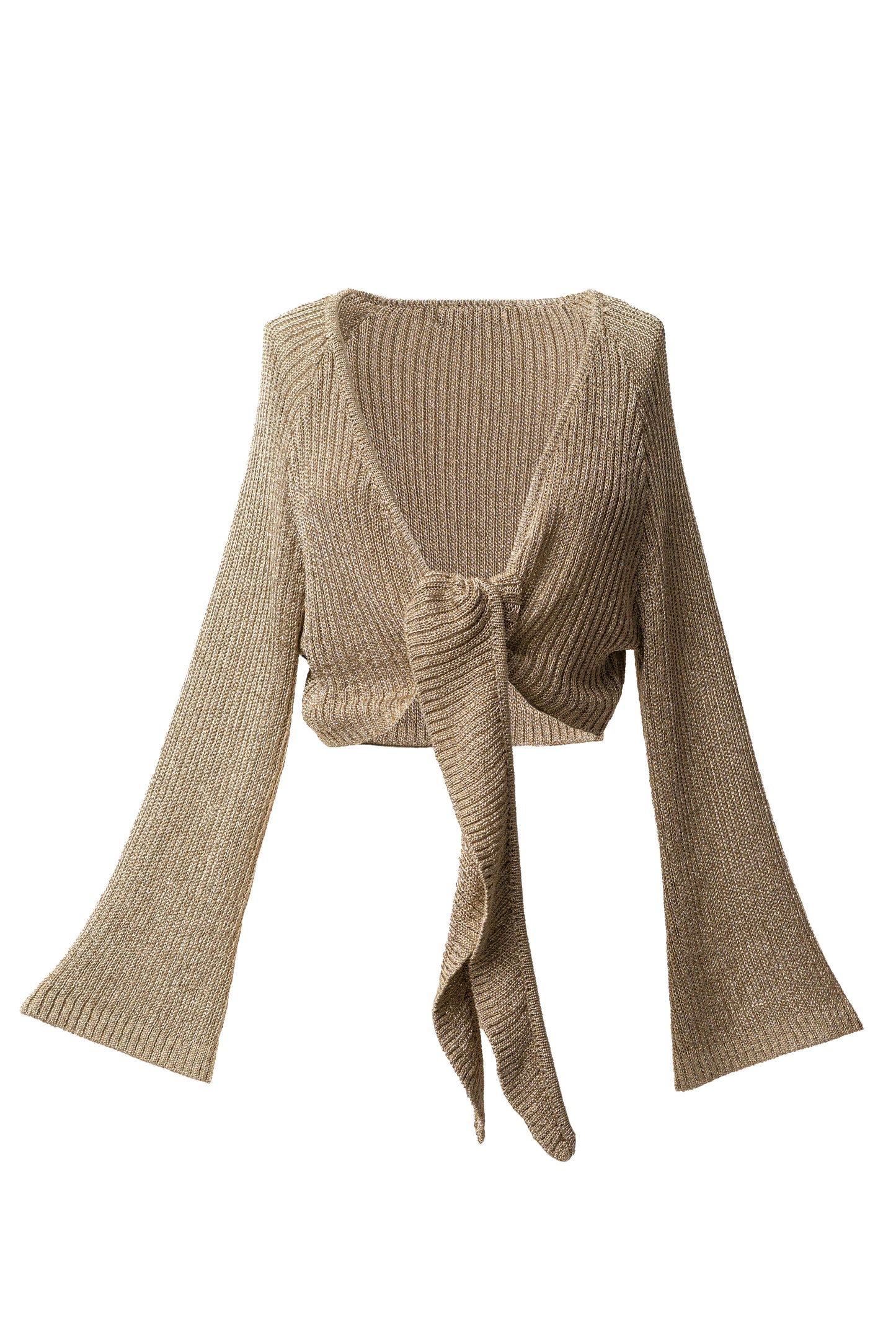 Gold Luminous Metallic Tie top