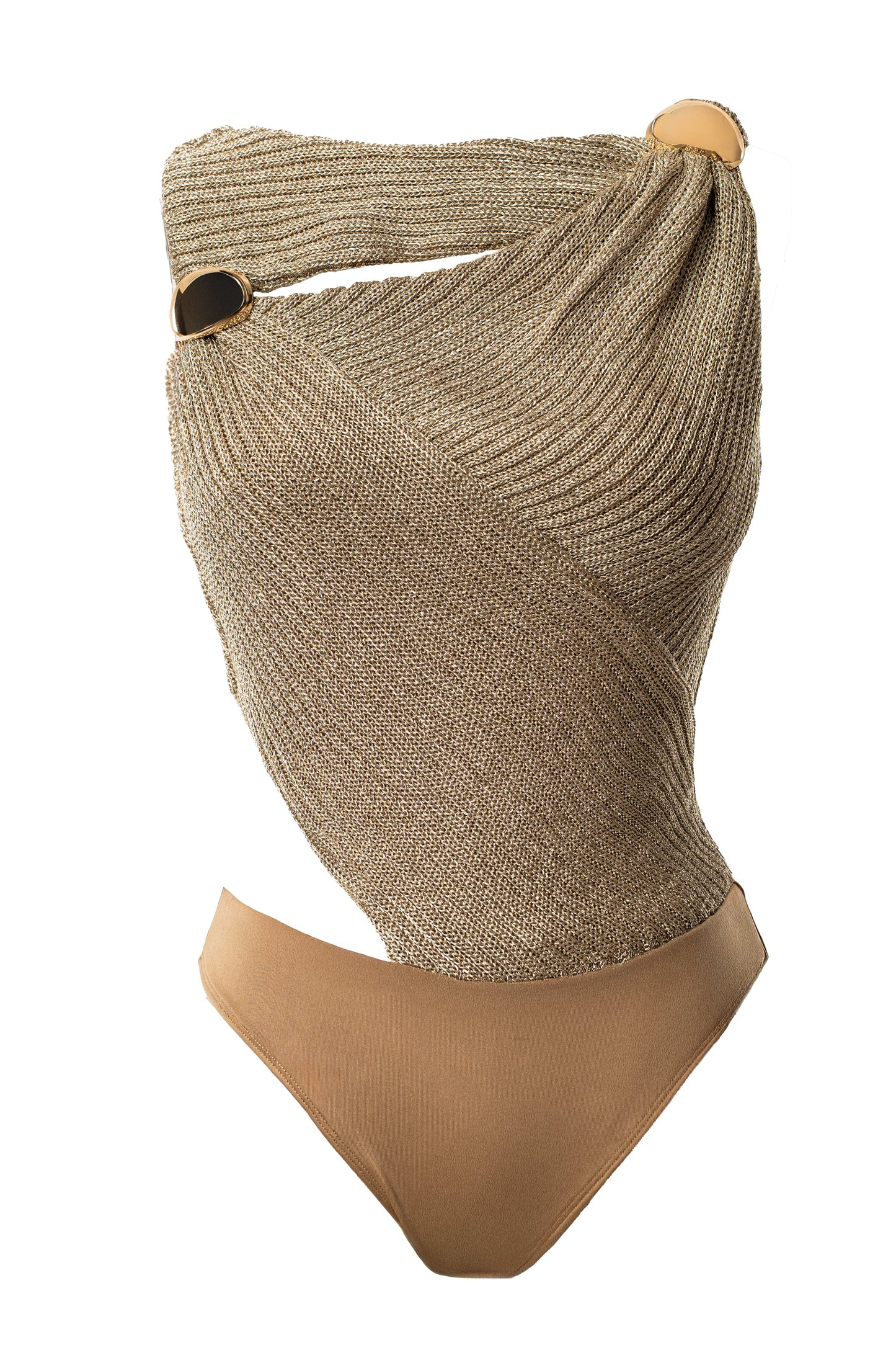 PRE-ORDER Gold Luminous Metallic Bodysuit JLUXLABEL