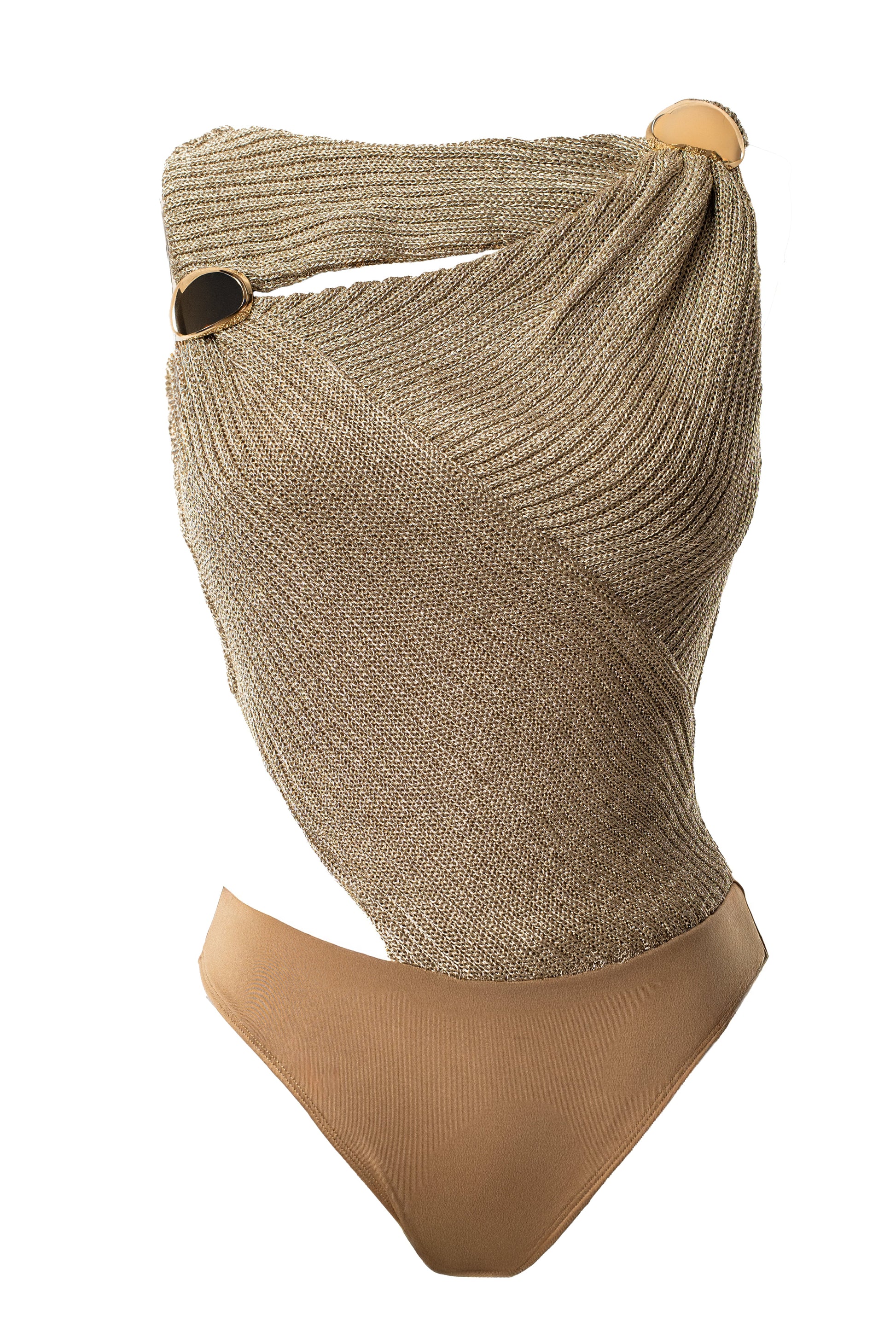 PRE-ORDER Gold Luminous Metallic Bodysuit JLUXLABEL