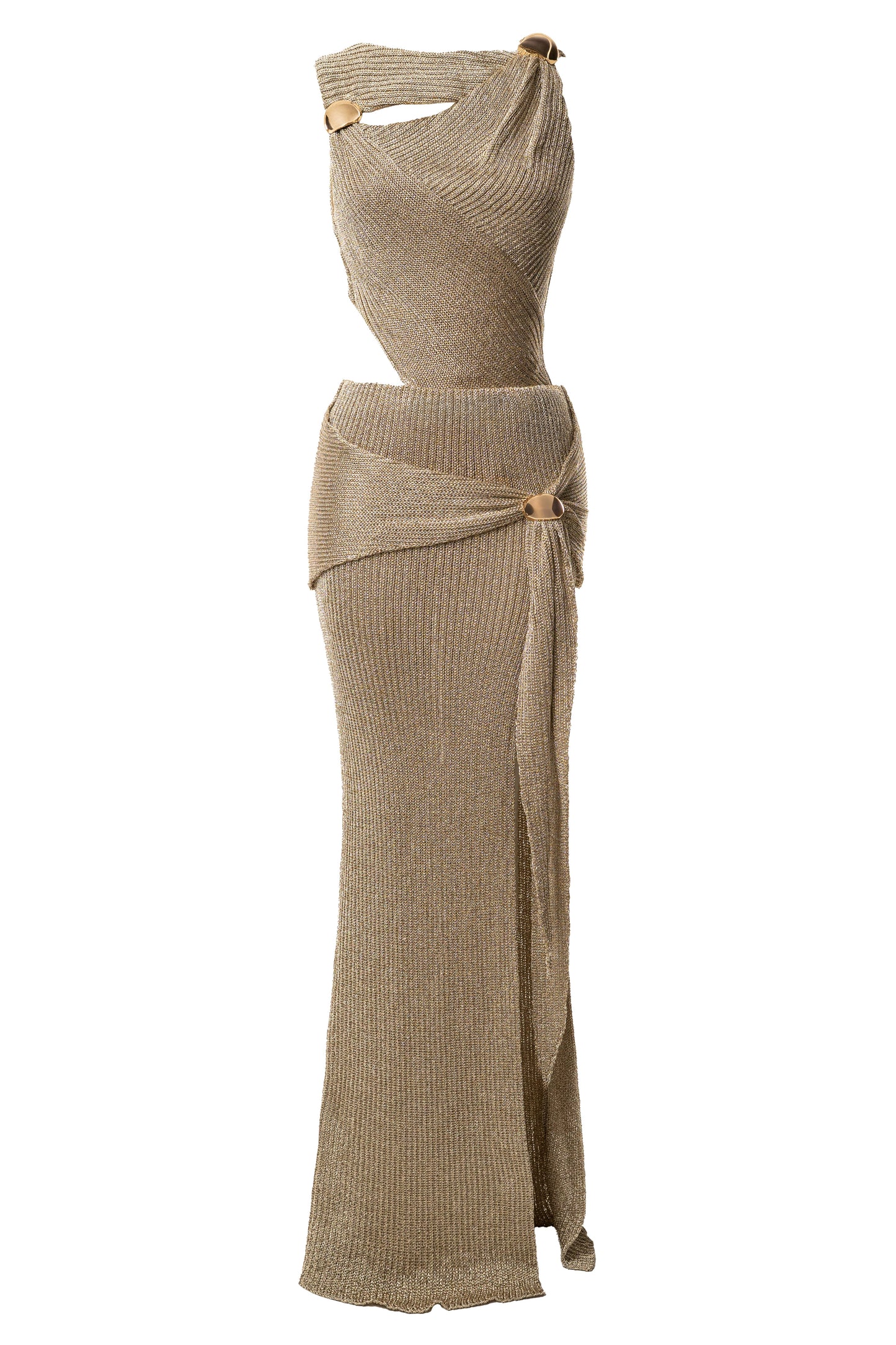 PRE-ORDER Gold Hazel Metallic Wrap Skirt