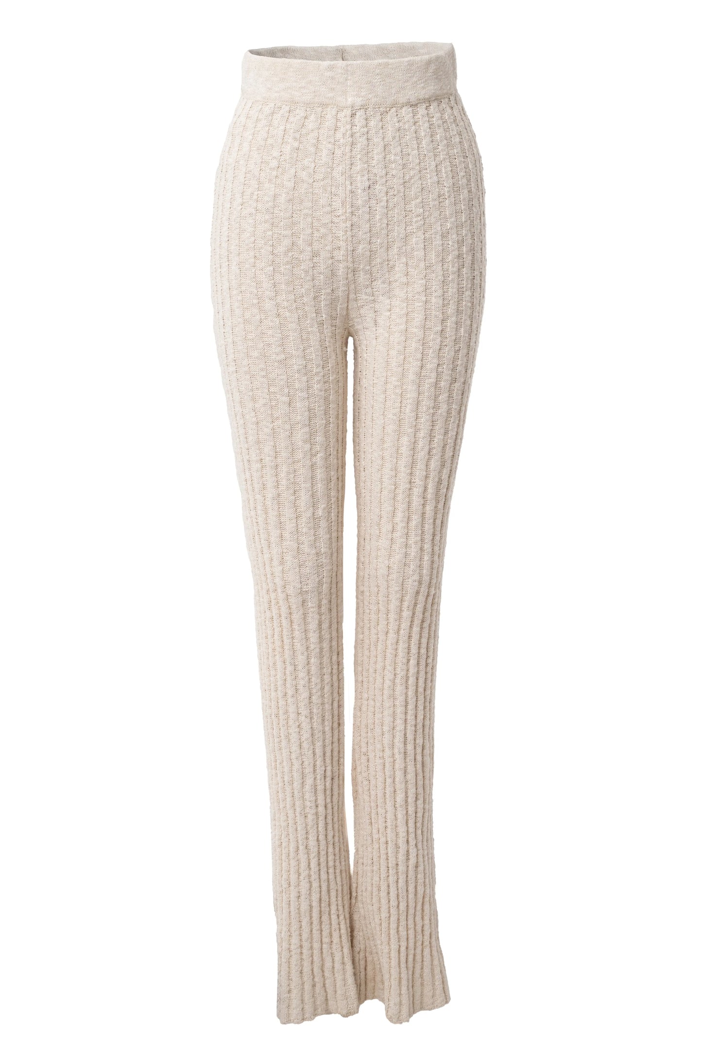Ivory Lanah Knit Flare Pants JLUXLABEL