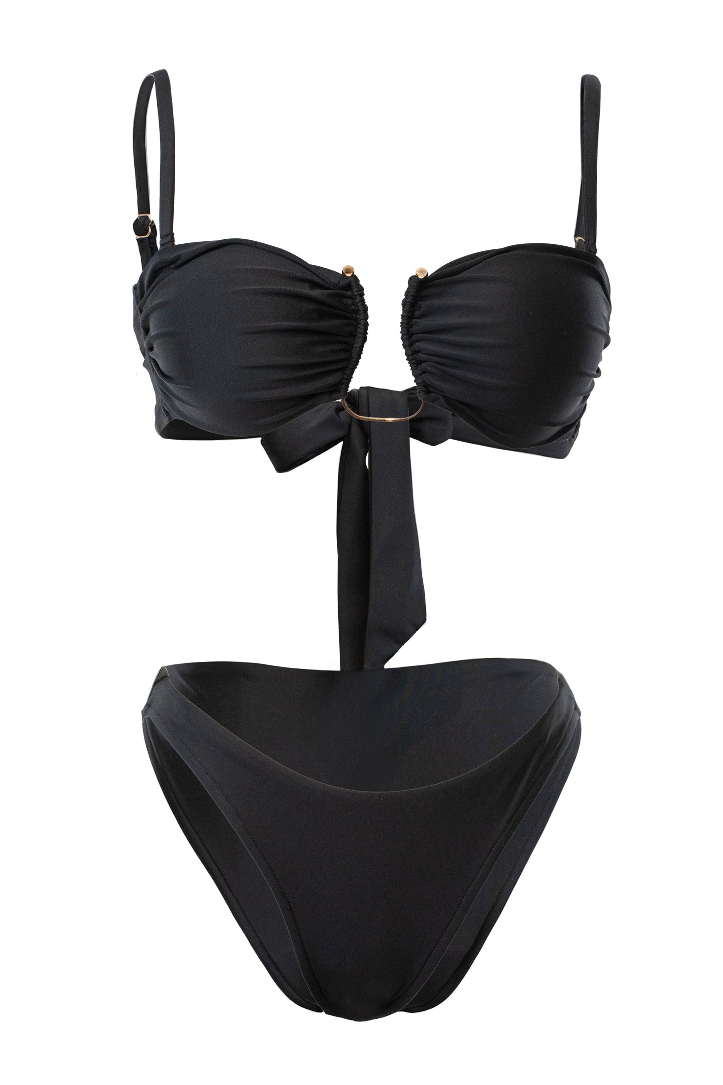 Black Tropical Tide Bikini Set