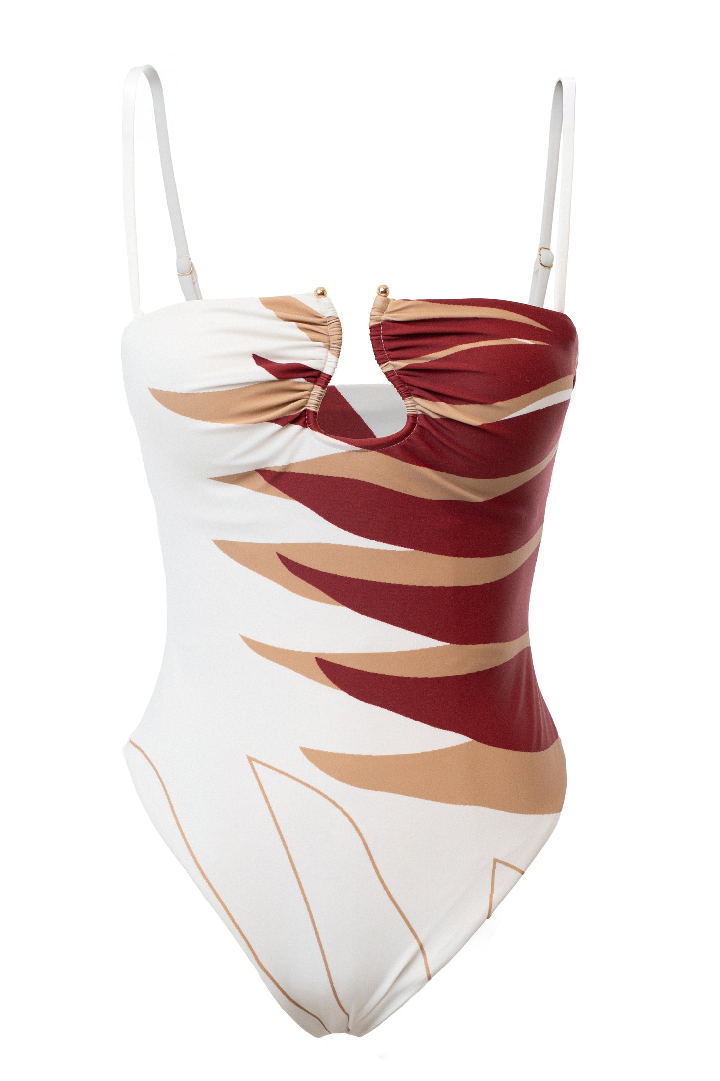 Ivory Palm Print Essence Swimsuit
