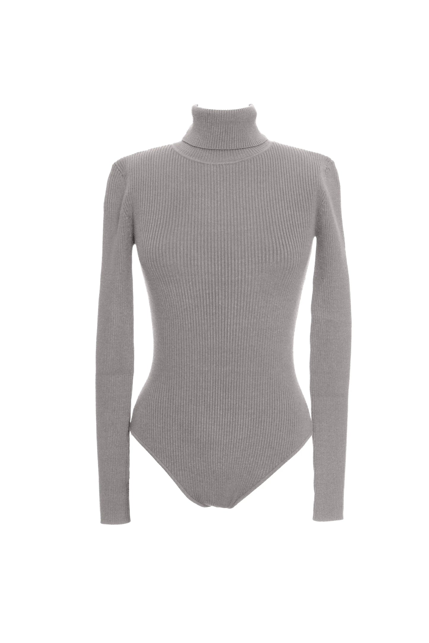Heather Grey Arlett Turtleneck Bodysuit JLUXLABEL