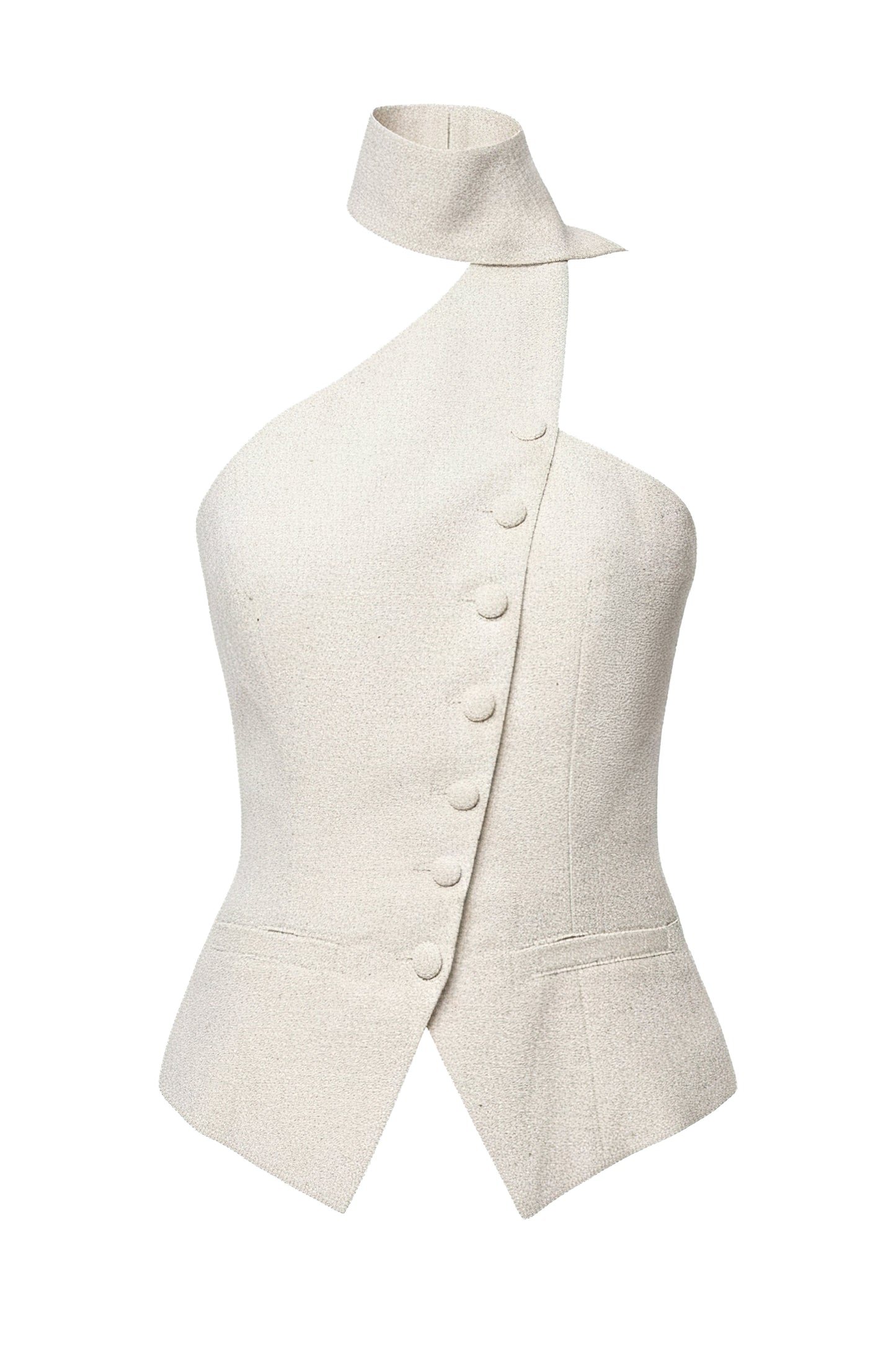 PRE-ORDER Oatmeal Asymmetric Scarf Top JLUXLABEL