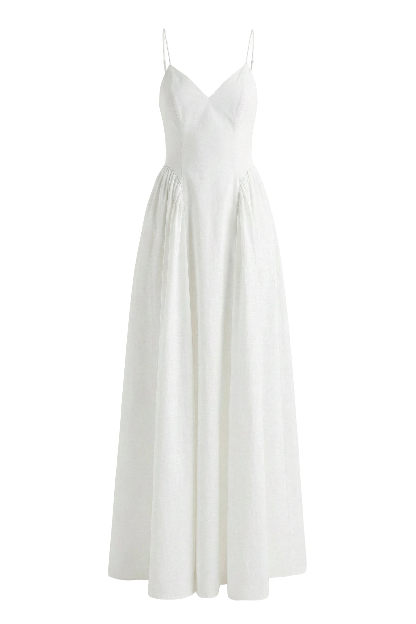 White Sculpted Grace Maxi Dress JLUXLABEL