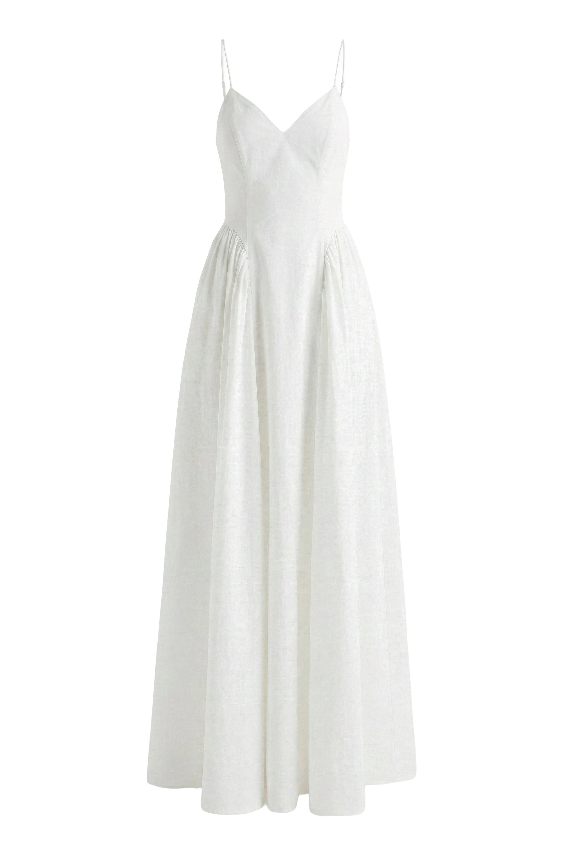 White Sculpted Grace Maxi Dress JLUXLABEL