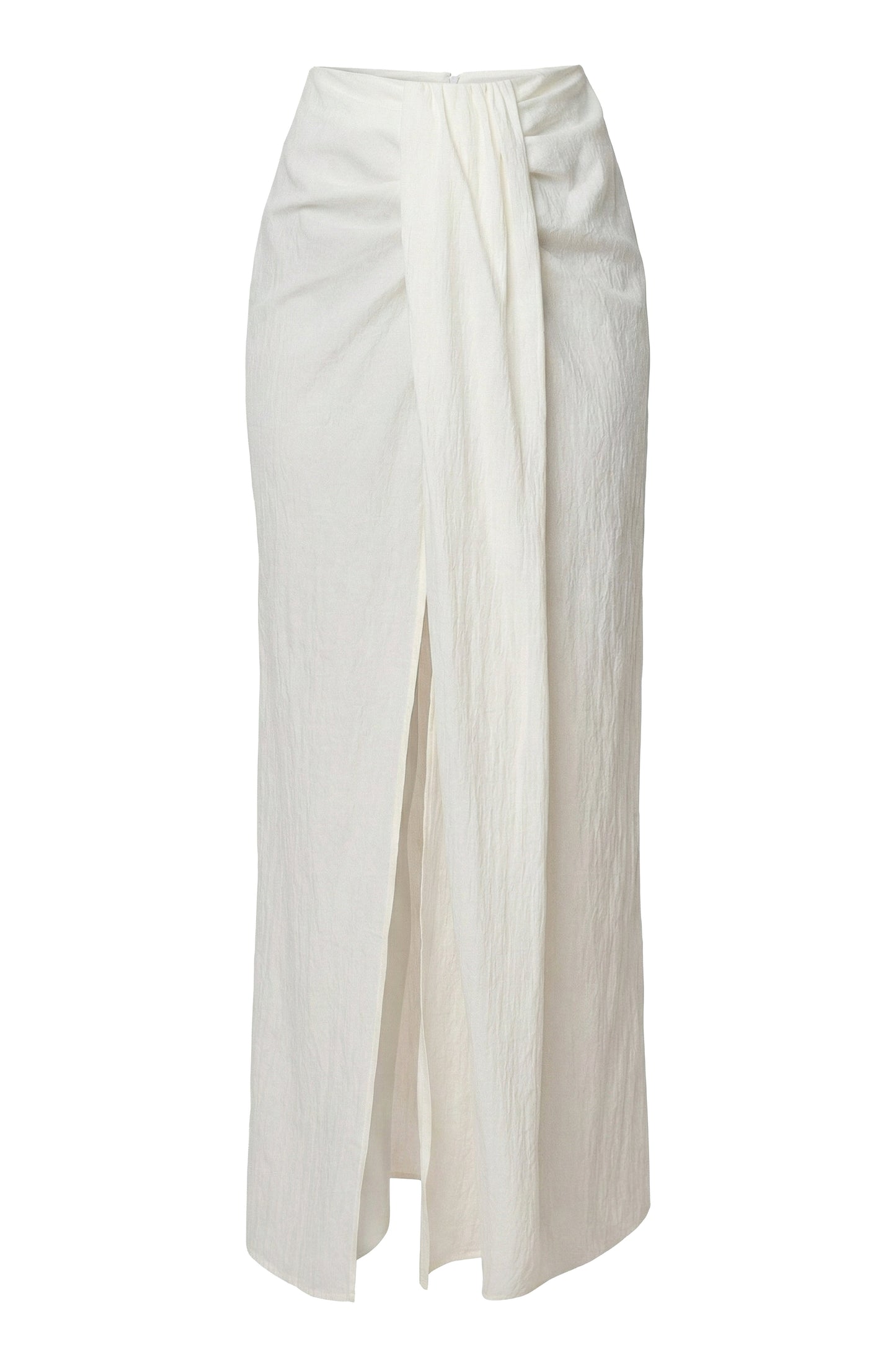 Ivory Flowing Elegance Maxi Skirt JLUXLABEL
