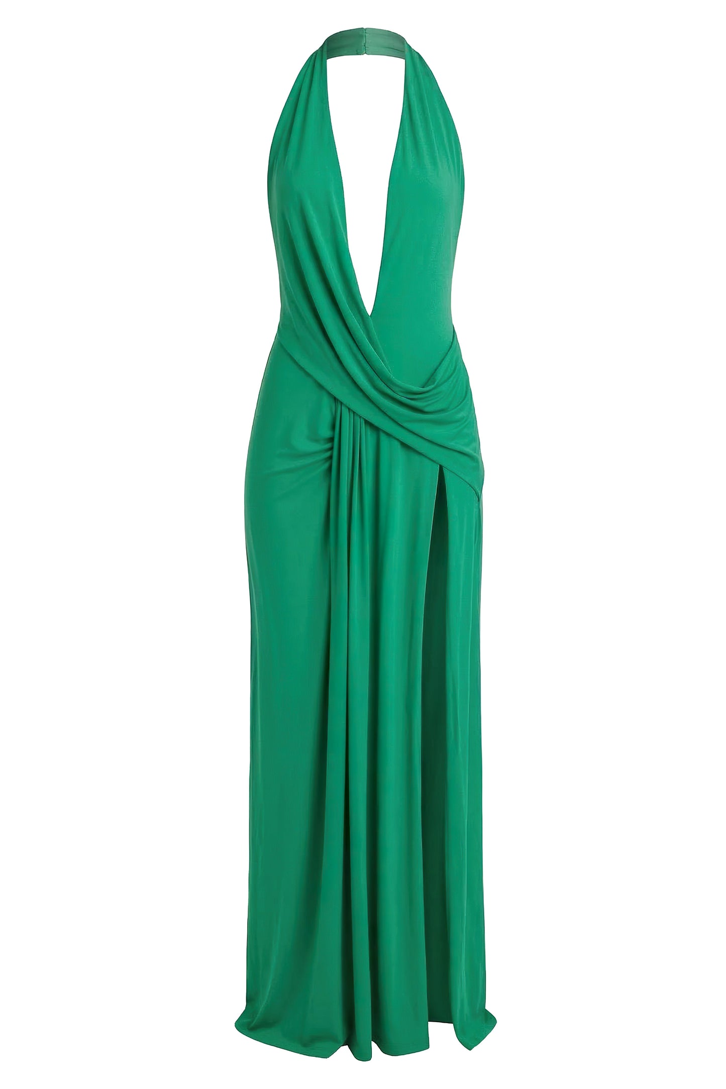 Green Ibiza Halter Maxi Dress JLUXLABEL