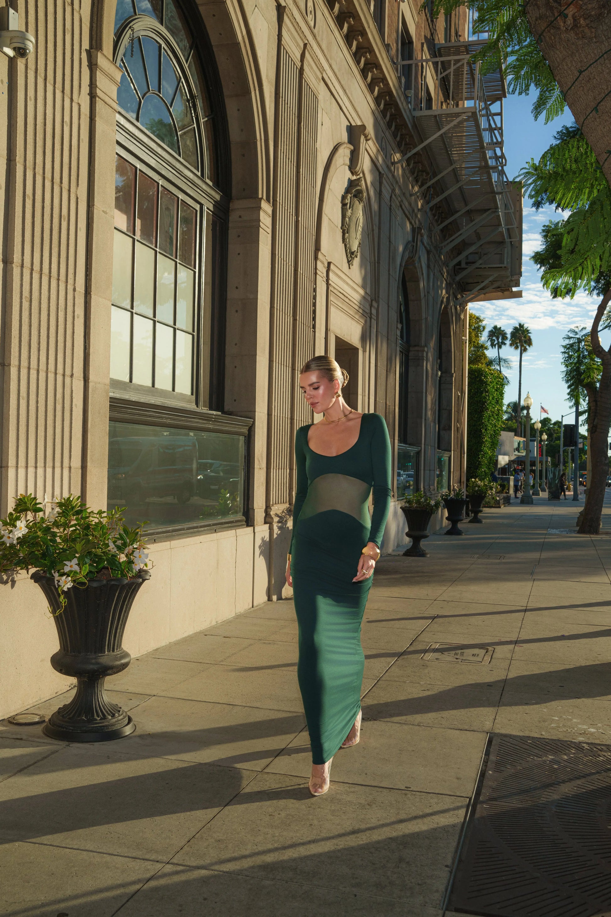 Emerald Glitz Hour Maxi Dress JLUXLABEL