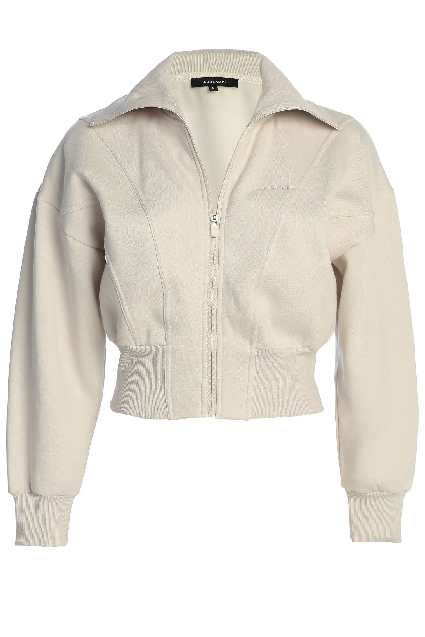Bone JLUXLABEL Logo Zip Up Jacket JLUXLABEL