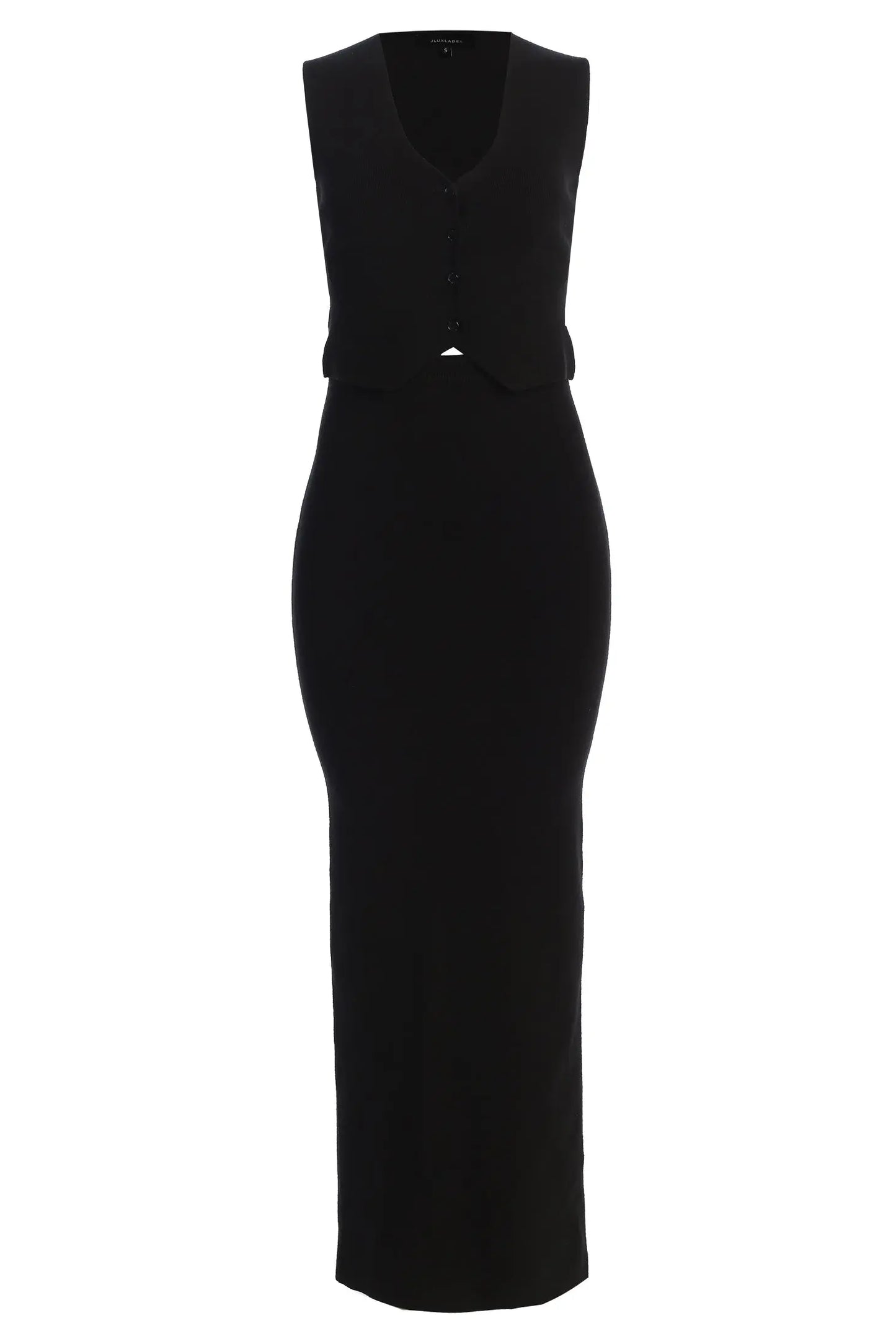 Black Cassidy Two Piece Skirt Set JLUXLABEL