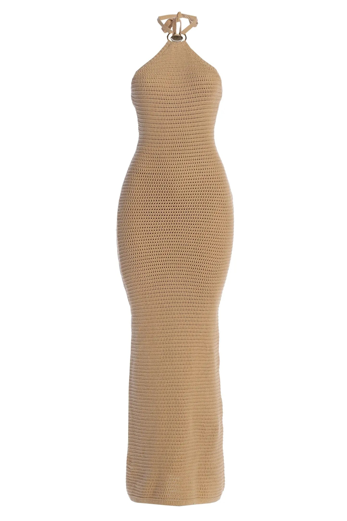 Sand Overseas Halter Maxi Dress JLUXLABEL