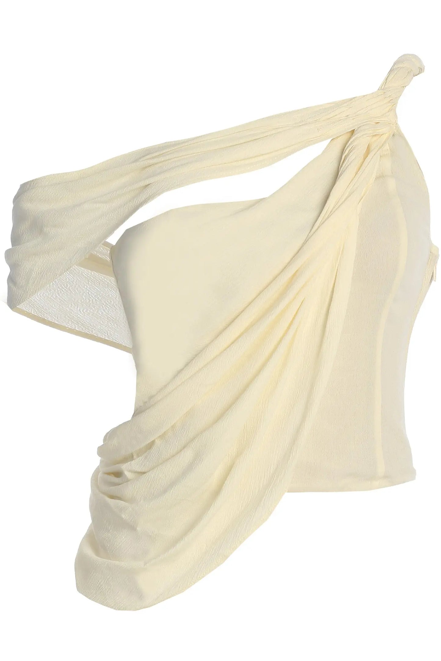 Ivory Diosa Drape Top JLUXLABEL
