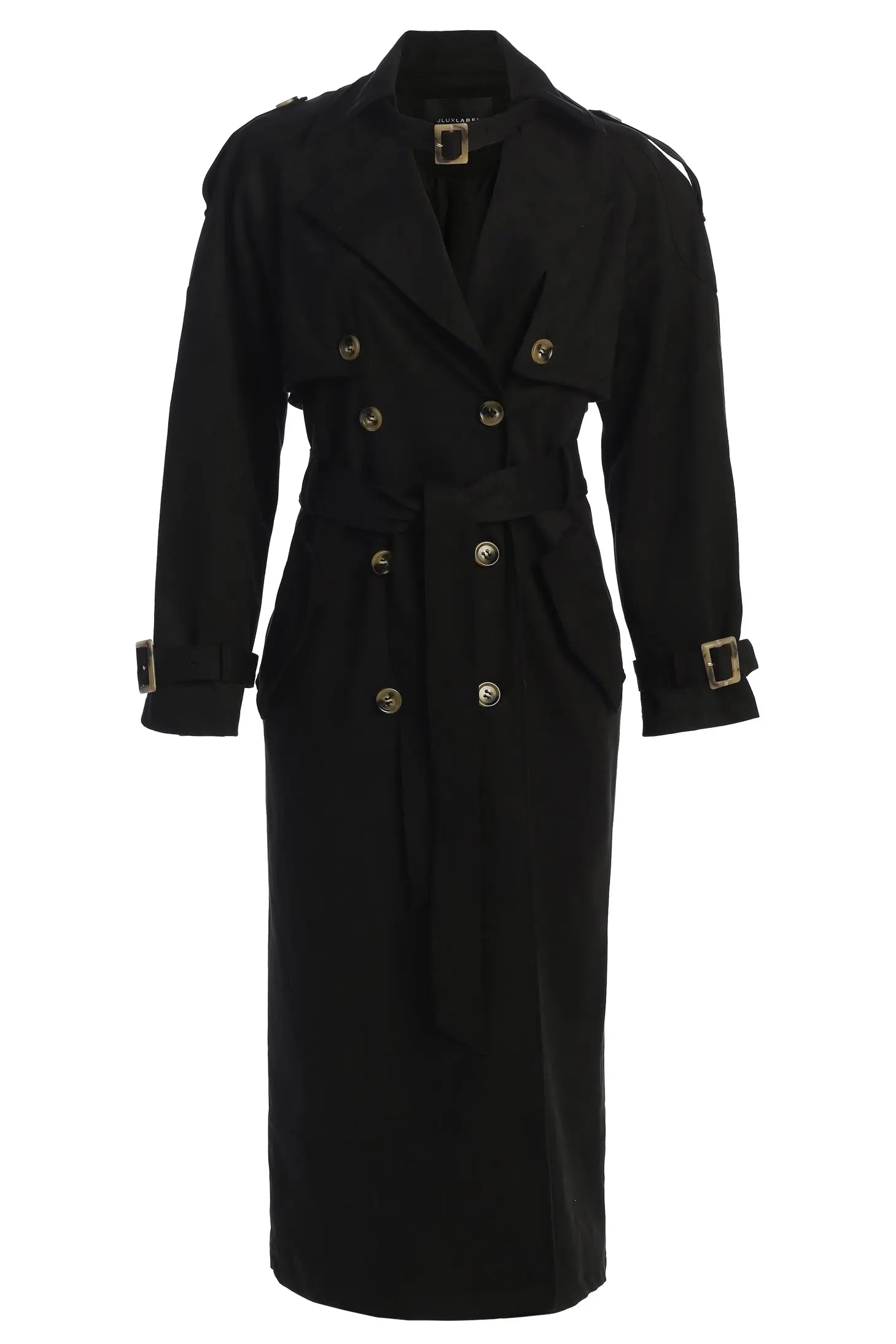 Black Elite Suede Coat JLUXLABEL