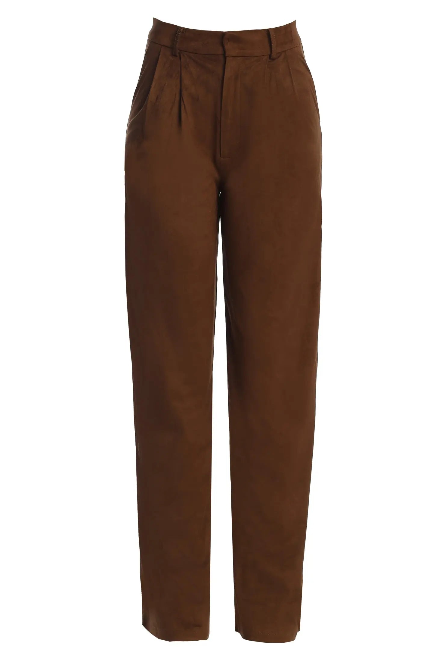 Chocolate Classic High Rise Trousers JLUXLABEL