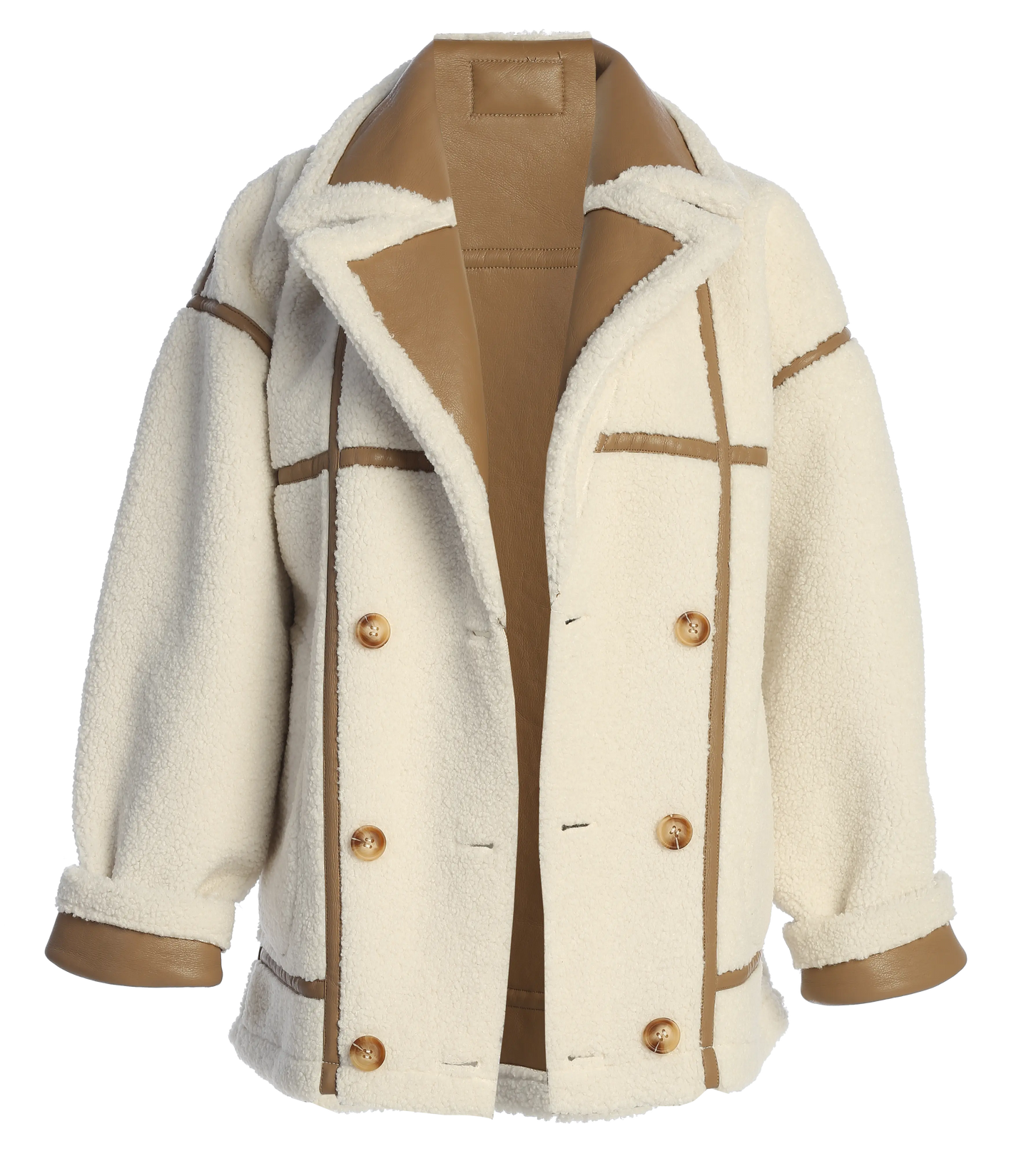 Tan Never Settle Reversible Teddy Jacket JLUXLABEL