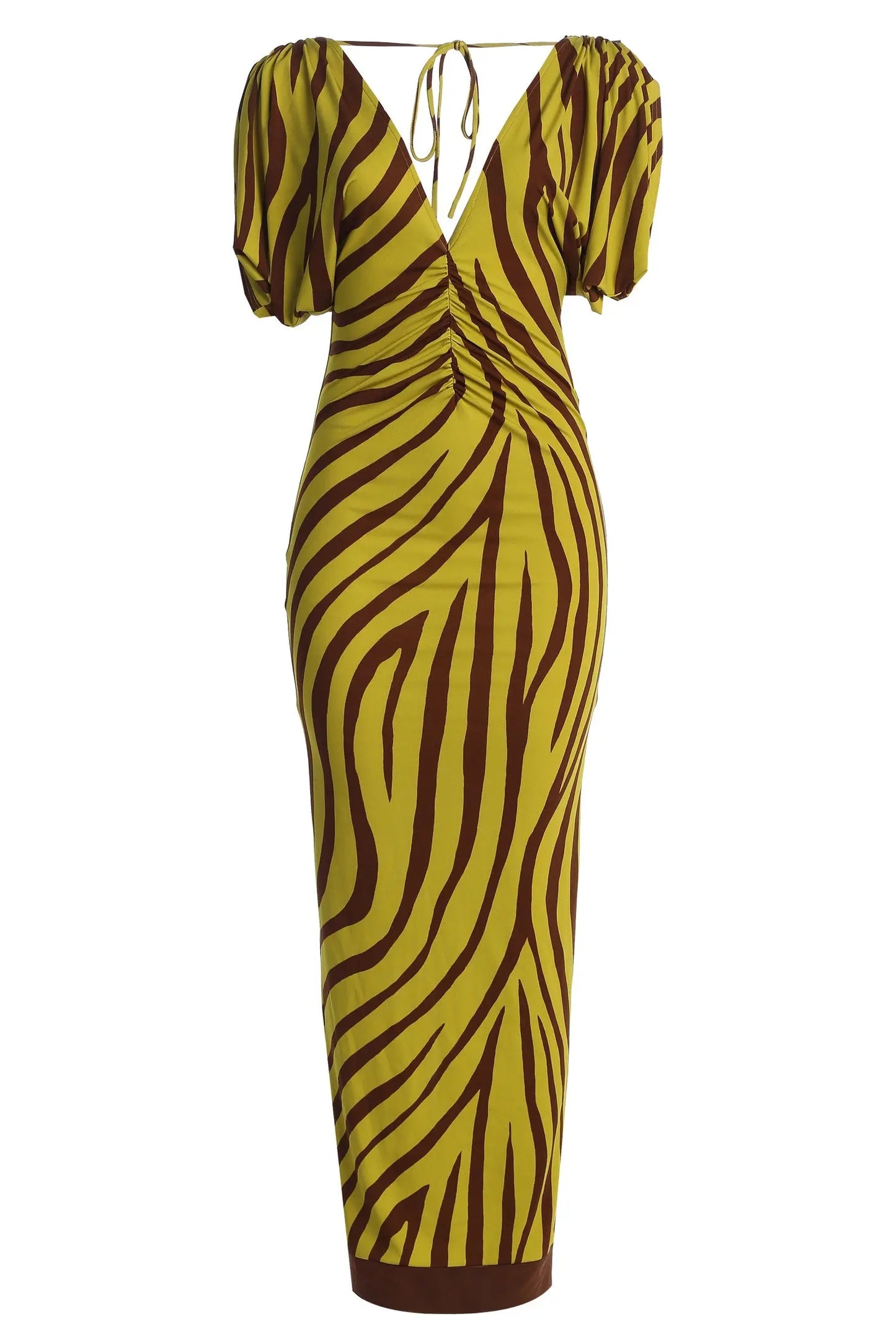 Lime Print Occasion Print Maxi Dress JLUXLABEL