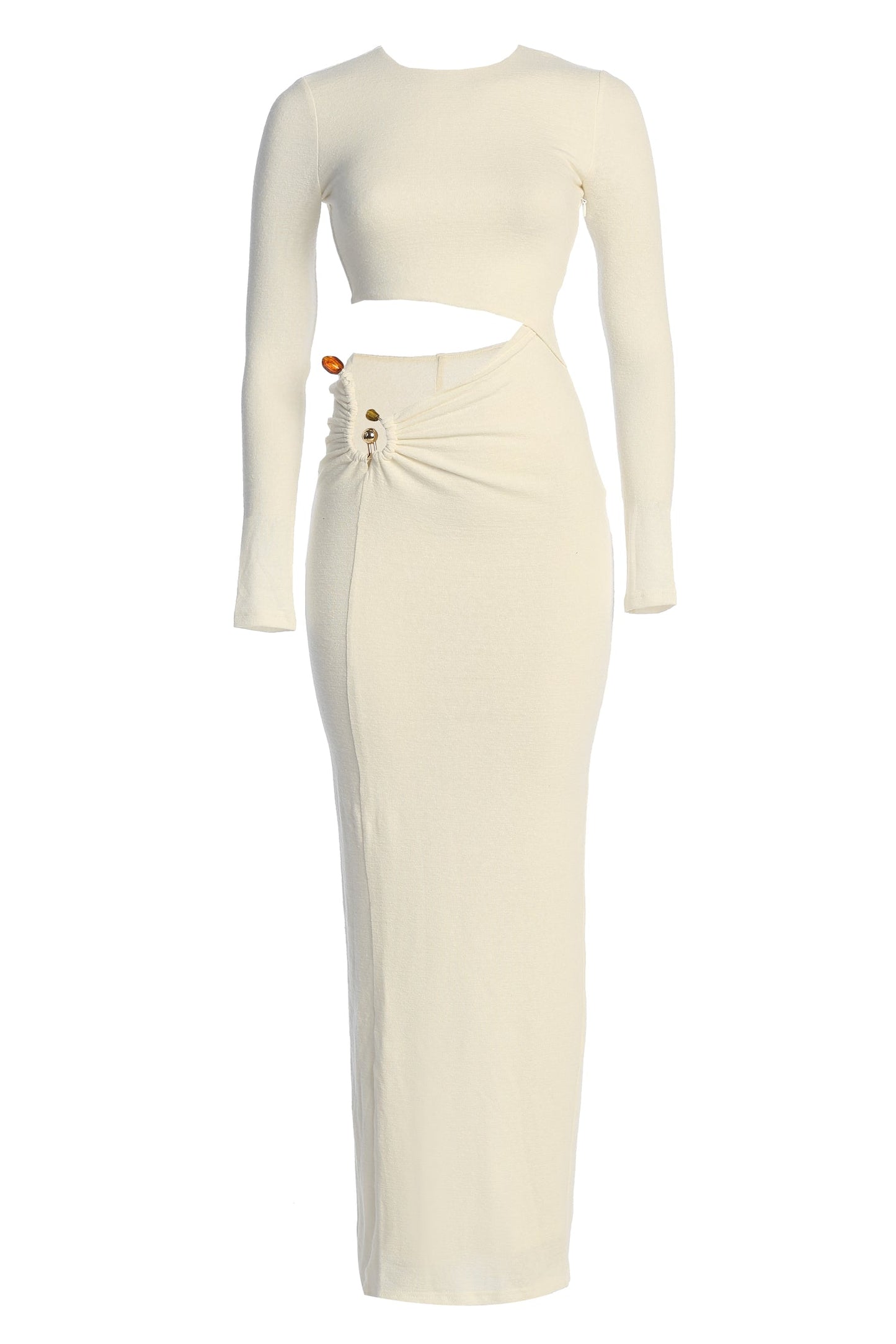 White Summer Romance Cutout Dress