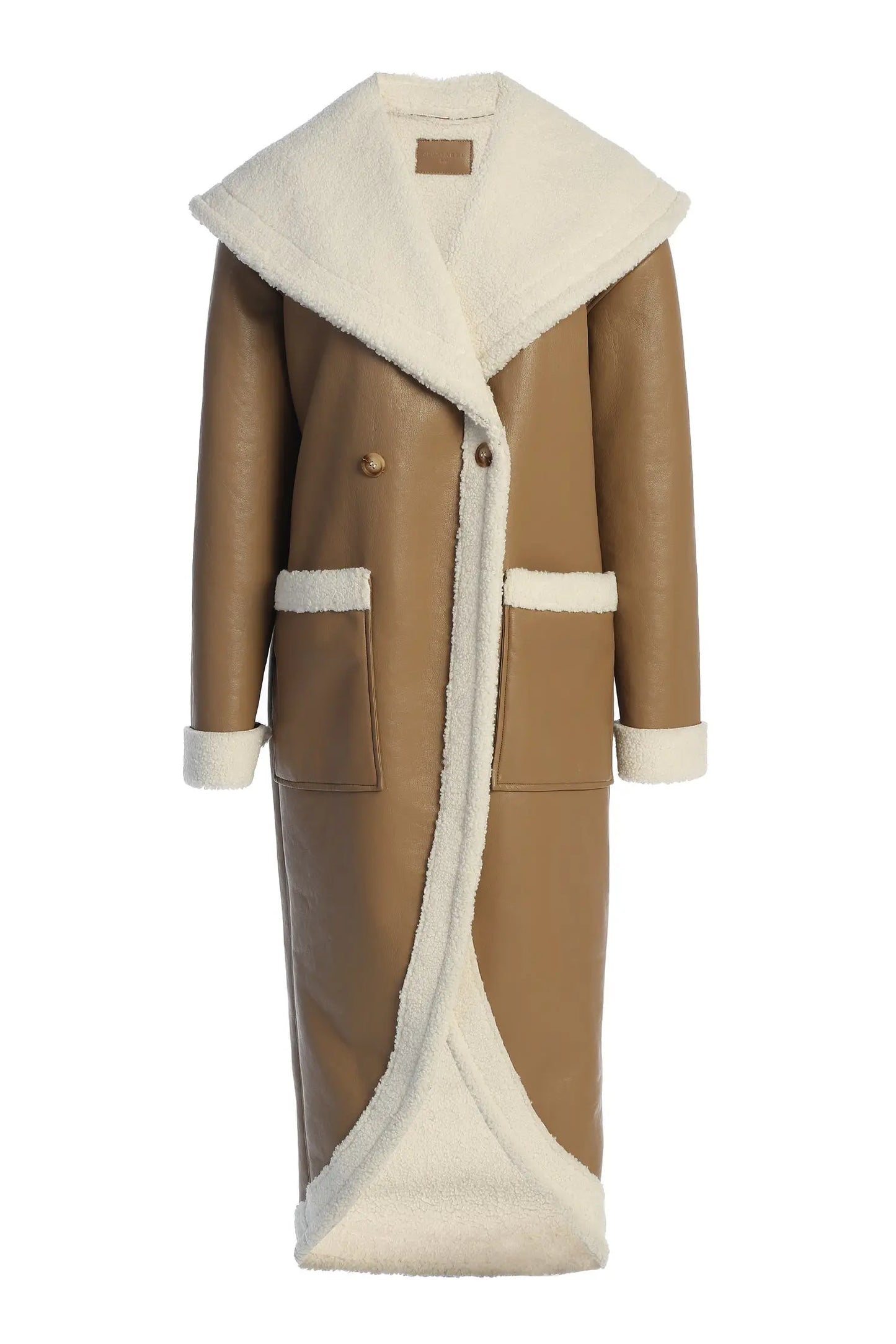 Tan Jaida Reversible Teddy Coat JLUXLABEL